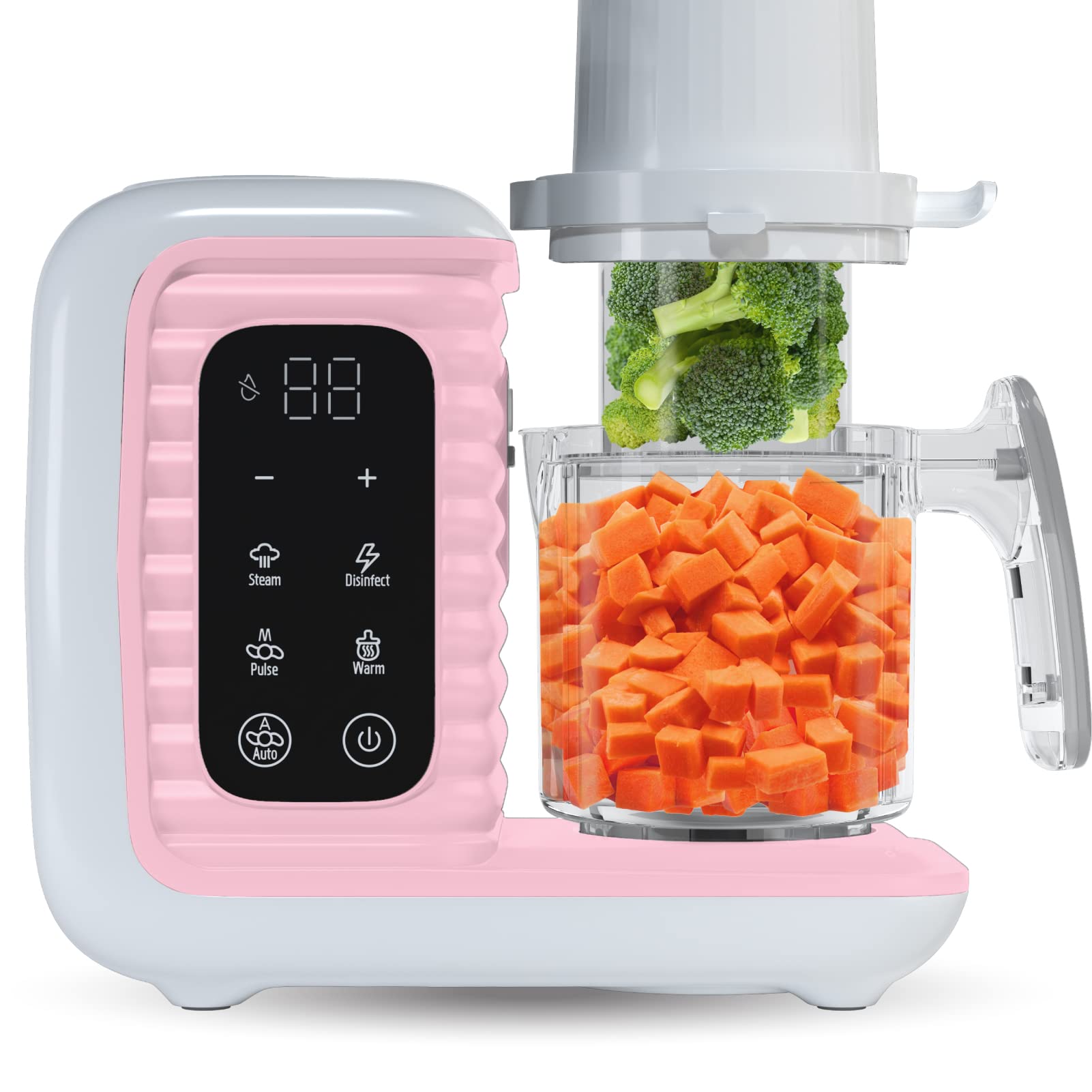 Children of Design 8 in 1 Smart Baby Food Maker & Processor, Steamer, Blender, Cooker, Masher, Puree, Formula & Bottle Warmer Prep System (Pink)  - Like New