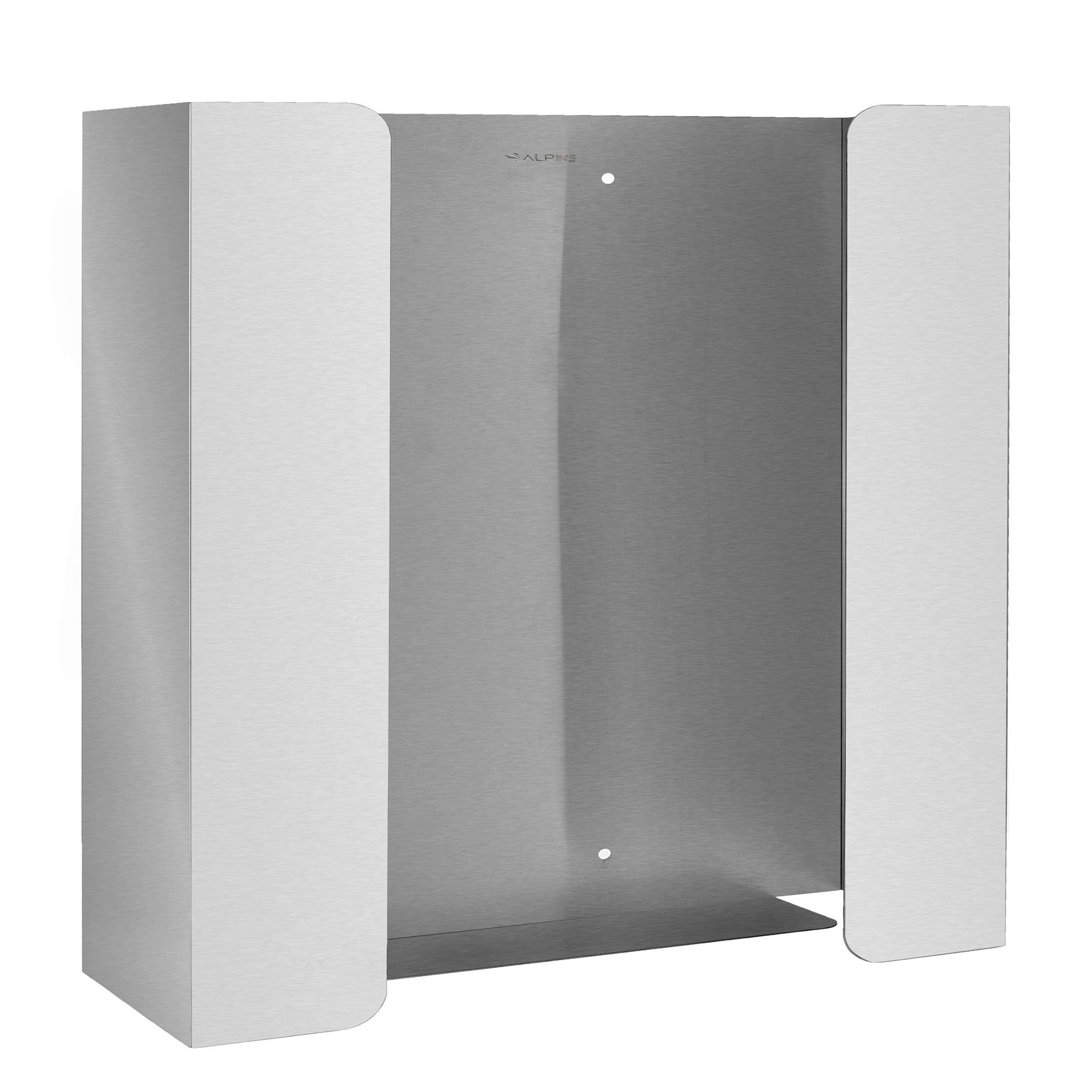 Alpine Industries Double Stainless Steel Glove Box Holder/Dispenser � Easy to Mount Glove & Tissue Holder � for Home & Office Organizing Needs, White, 485-02 - Acceptable