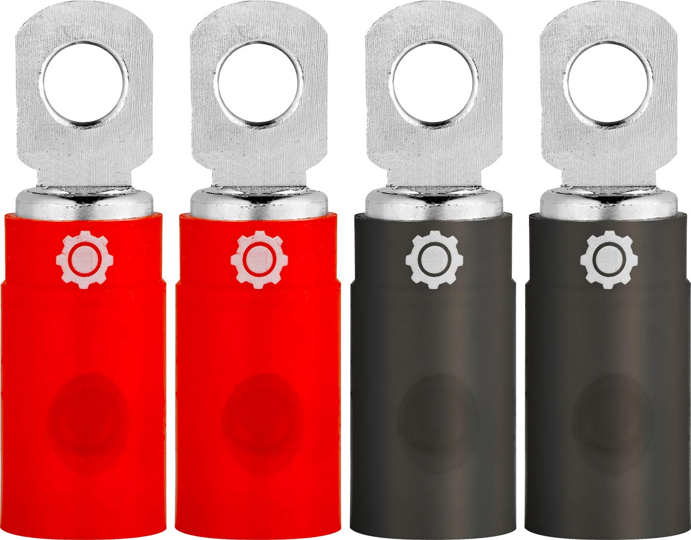 InstallGear Tinned Pure Copper Set Screw Ring Terminals, 4-Pack - Acceptable