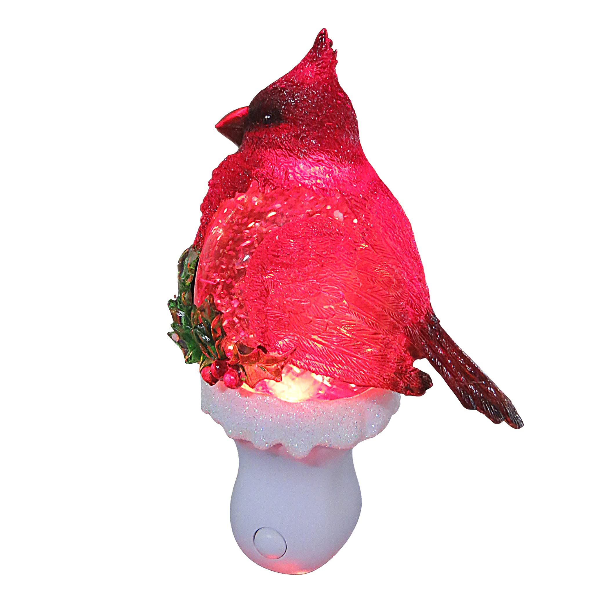 Roman Cardinal Swirl Swivel Plug Night Light 7 Inch - Like New