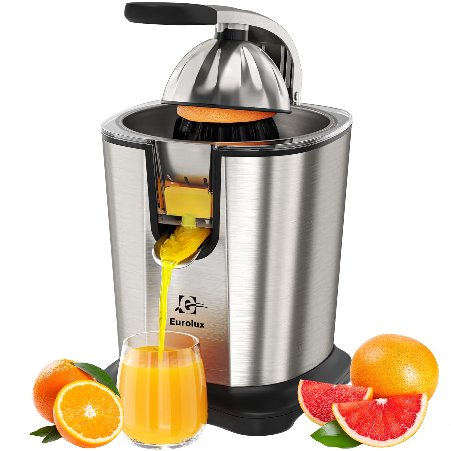 Eurolux Electric Citrus Juicer Power Pro - ELCJ-3000 - with 300 Watts of Power, This is The Most Powerful Juicer, for an Easy Smooth Juicing Experience | with Its New Updated Design - Very Good
