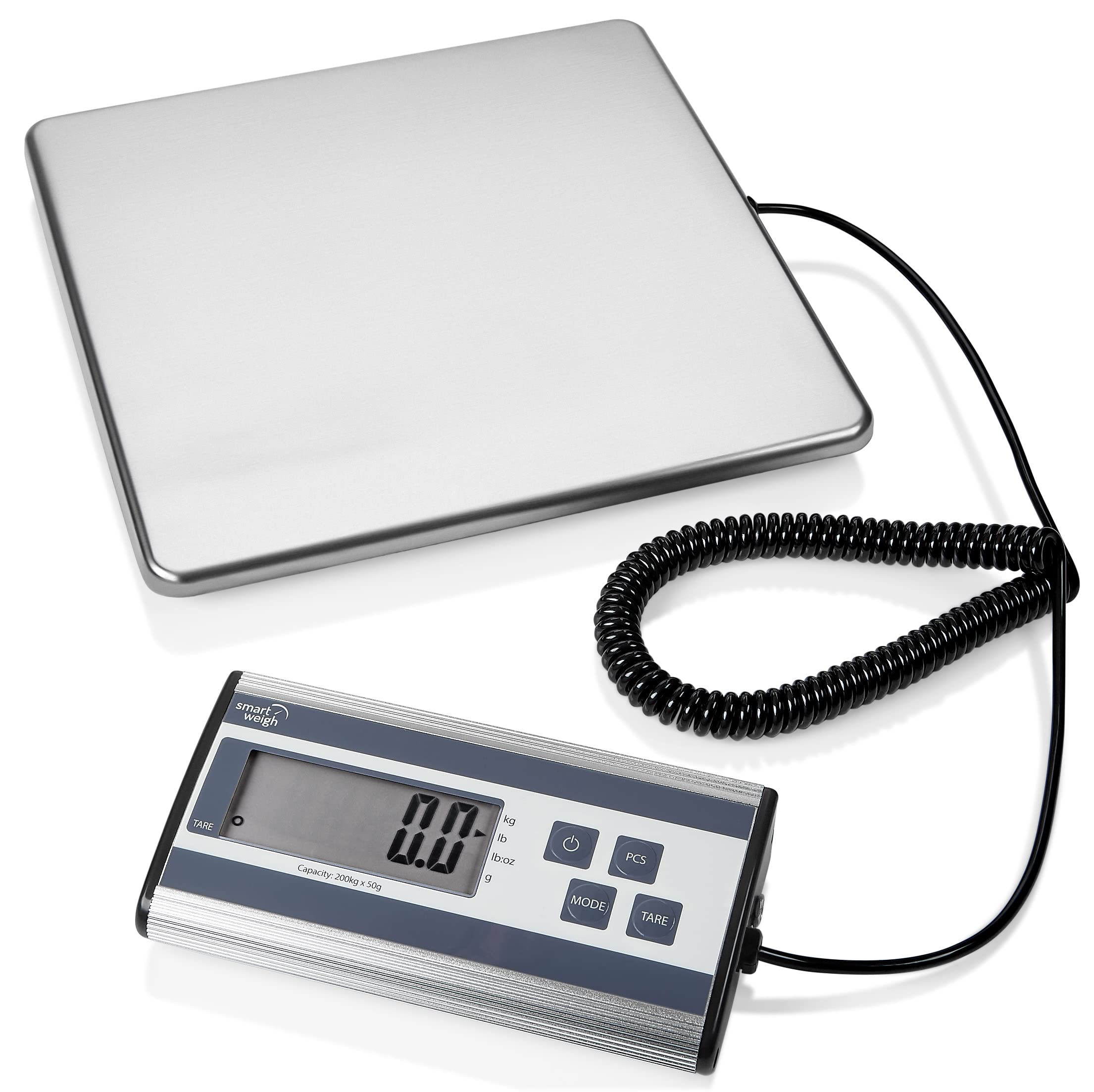 Smart Weigh 440lbs x 6 oz. Digital Heavy Duty Shipping and Postal Scale, with Durable Stainless Steel Large Platform, UPS USPS Post Office Postal Scale and Luggage Scale - Acceptable