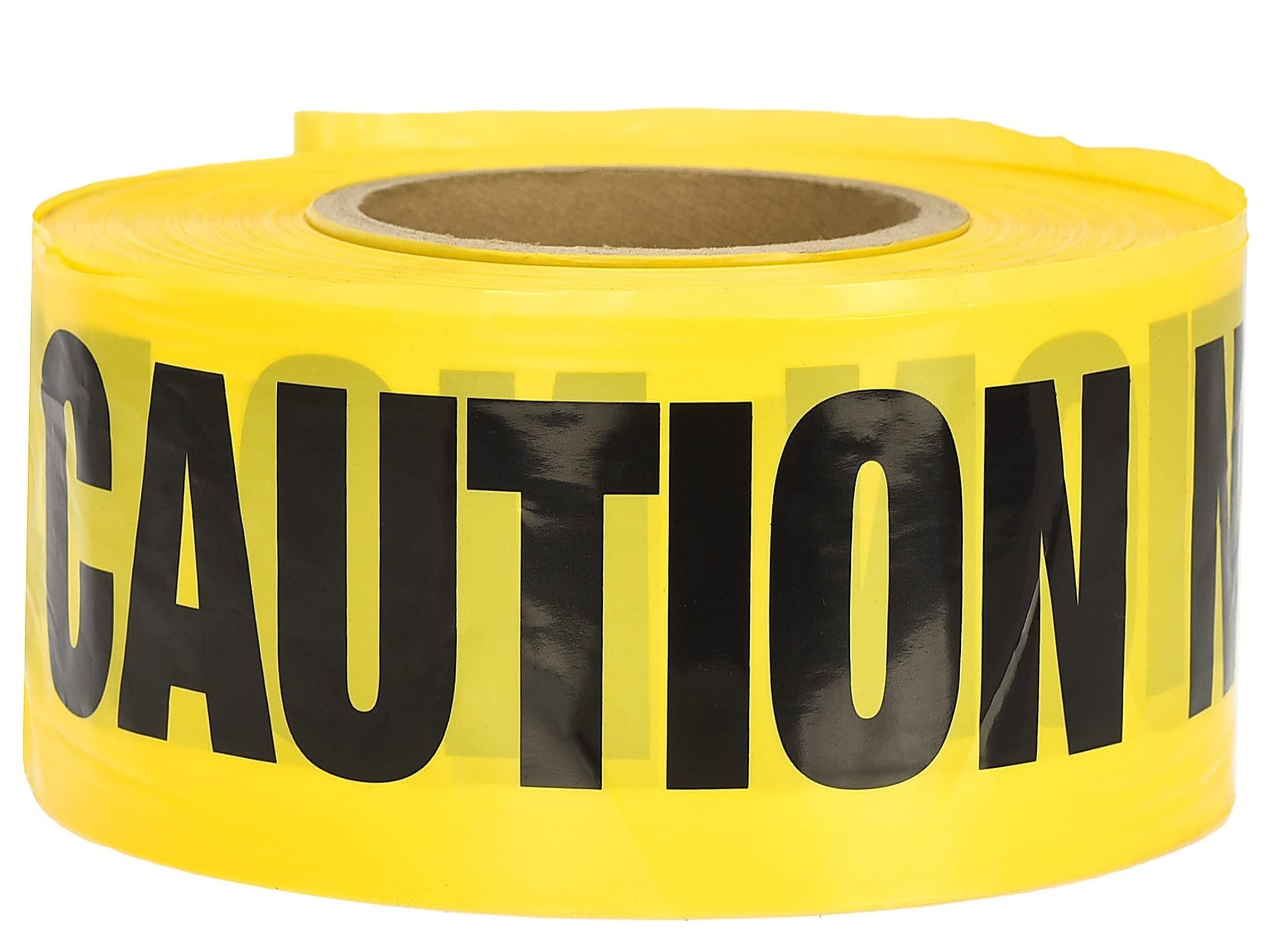 Adir No Parking Caution Tape Roll, 1000 feet - High Visibility 3-inch Bright Yellow Tape with Bold Black Print - No Parking Warning Tape for Construction, Utility Companies, Law Enforcement - Like New