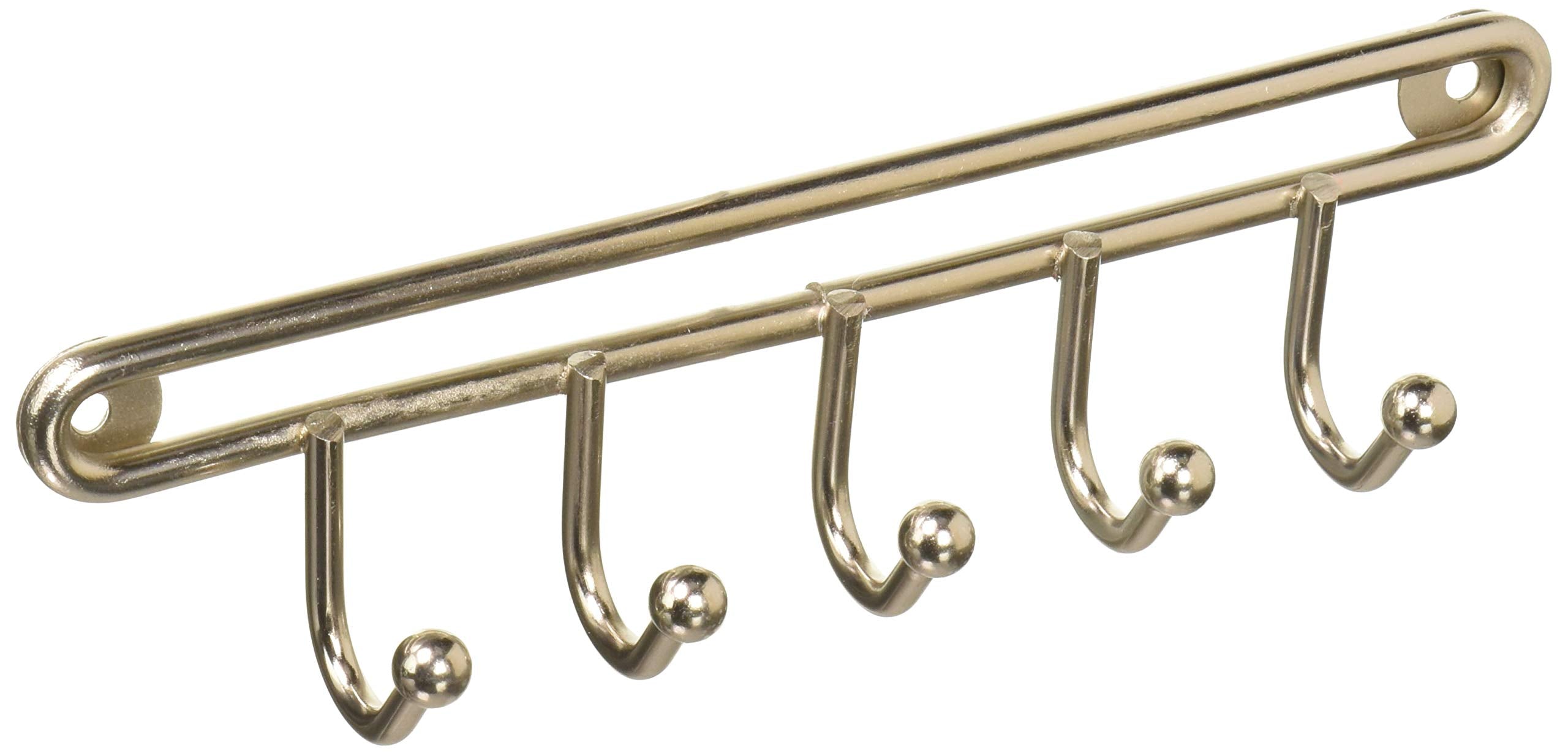 Home Basics Simplicity Collection 5 Hook Key Organizer, Satin Nickel - Like New