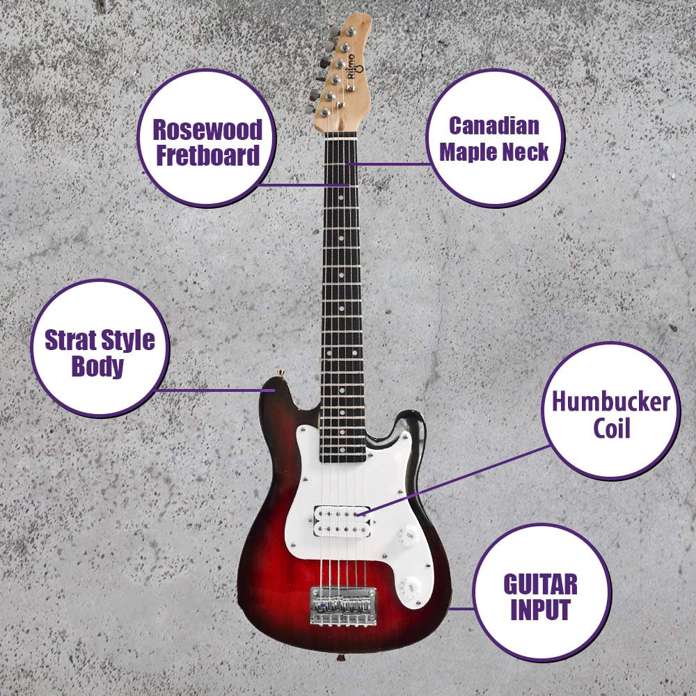 Guitar and Amp Bundle Kit for Beginners-Starter Set Includes 6 String Tremolo Guitar, 20W Amplifier with Distortion, 2 Picks, Shoulder Strap, Tuner, Bag Case - Very Good