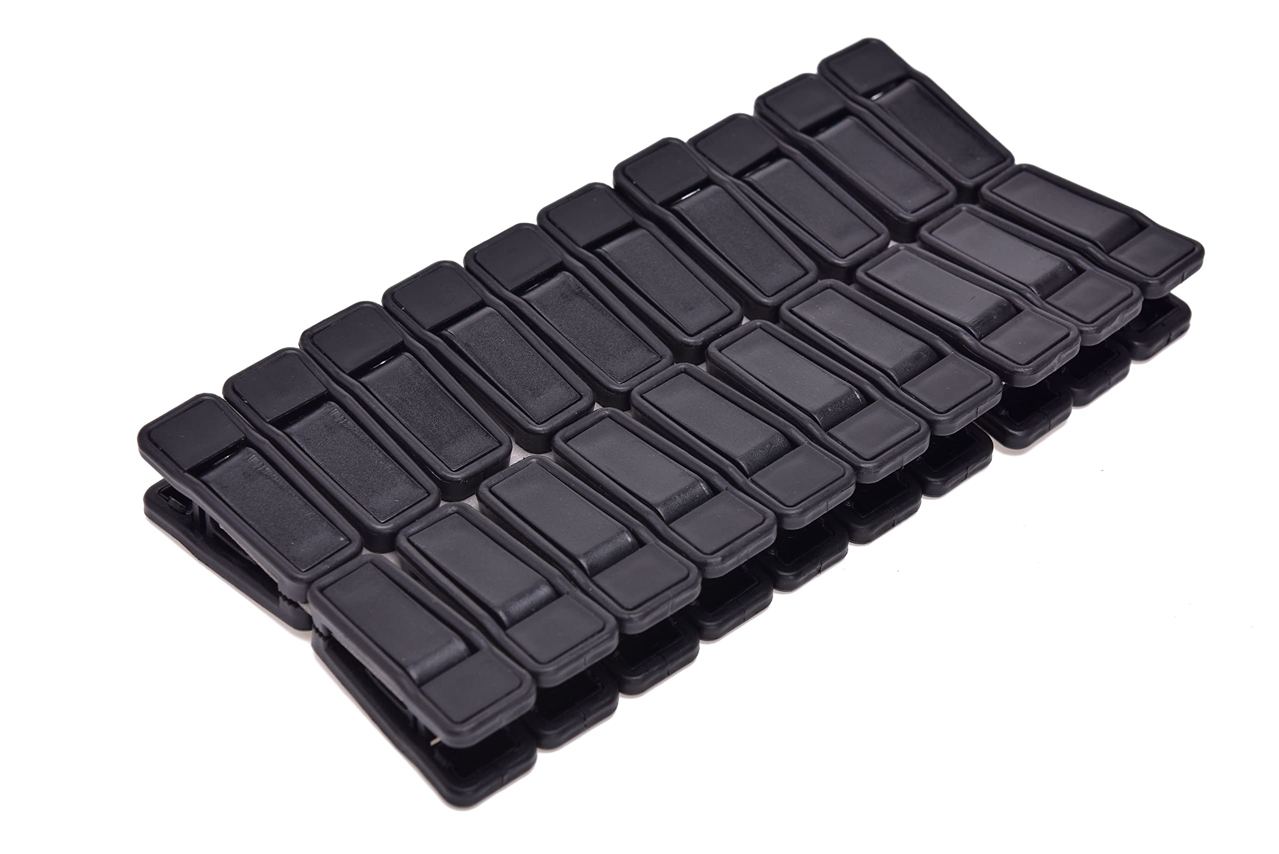 100 Quality Plastic Finger Clips for Hangers, Pants Hanger Clips, Strong Pinch Grip Clips for Use with Slim-line Clothes Hangers, Clips for Velvet or Non-Velvet Hangers - Good