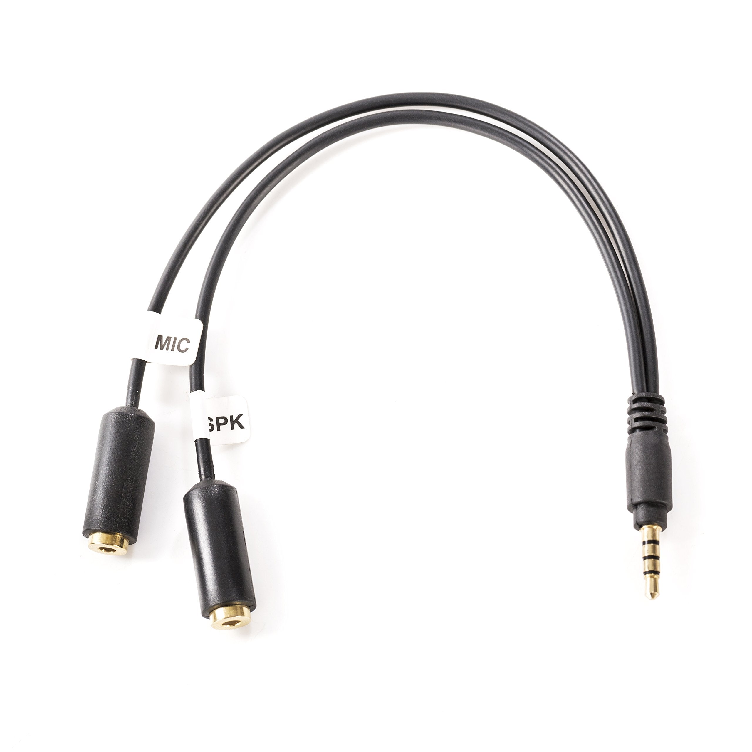 Movo TCB1 3.5mm TRS (Female) Microphone to TRRS (Male) Smartphone Adapter with Headphone Jack for iPhone and Android - Good