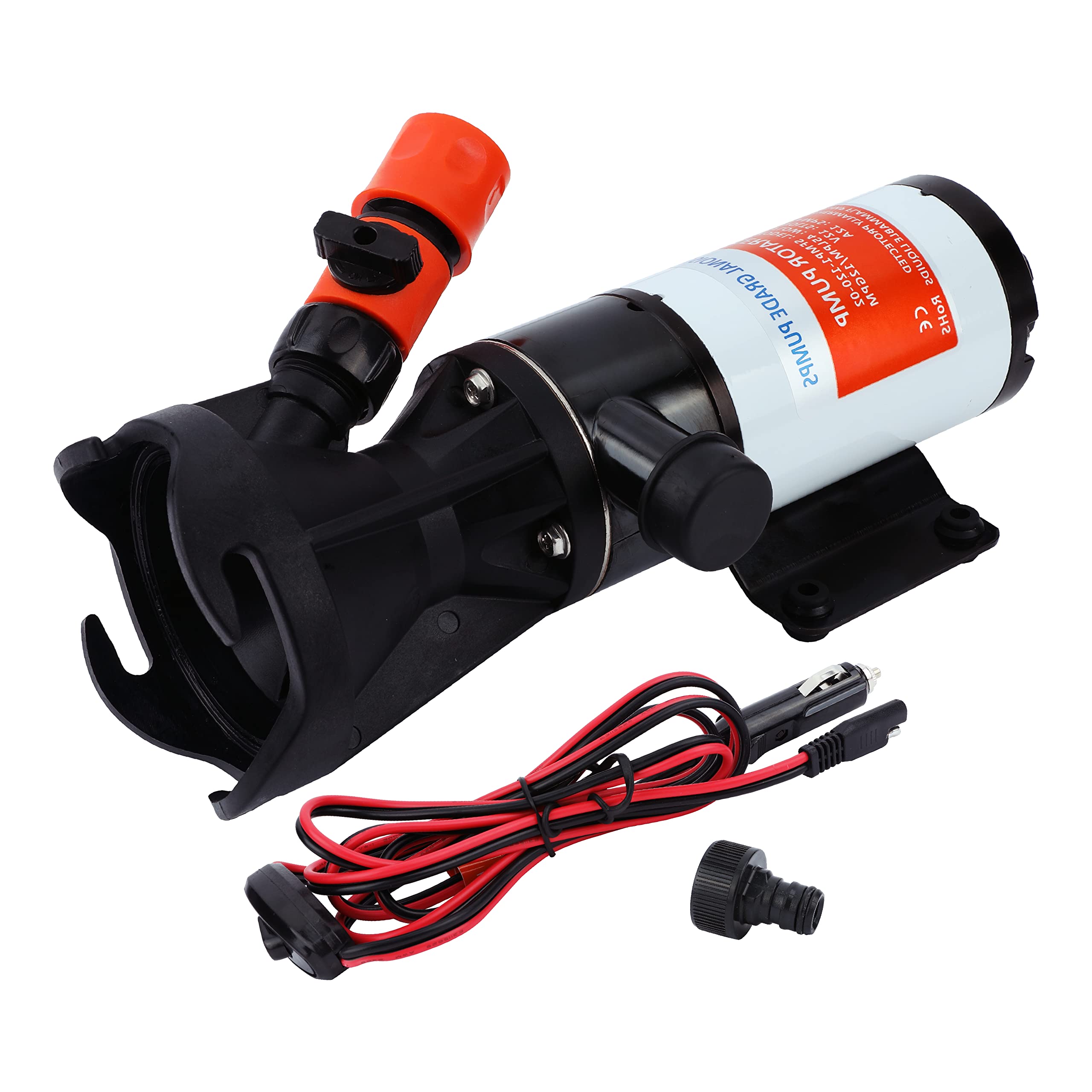 AA Ignition RV Sewer Macerator Pump 12V - 12 GPM Quick Release Macerator Pump Marine for RV Trailer, Camper Van, Caravan, Boat - 12/24V DC Seamless Motor - Portable Dump Station Mount Boat Waste Pump - Like New
