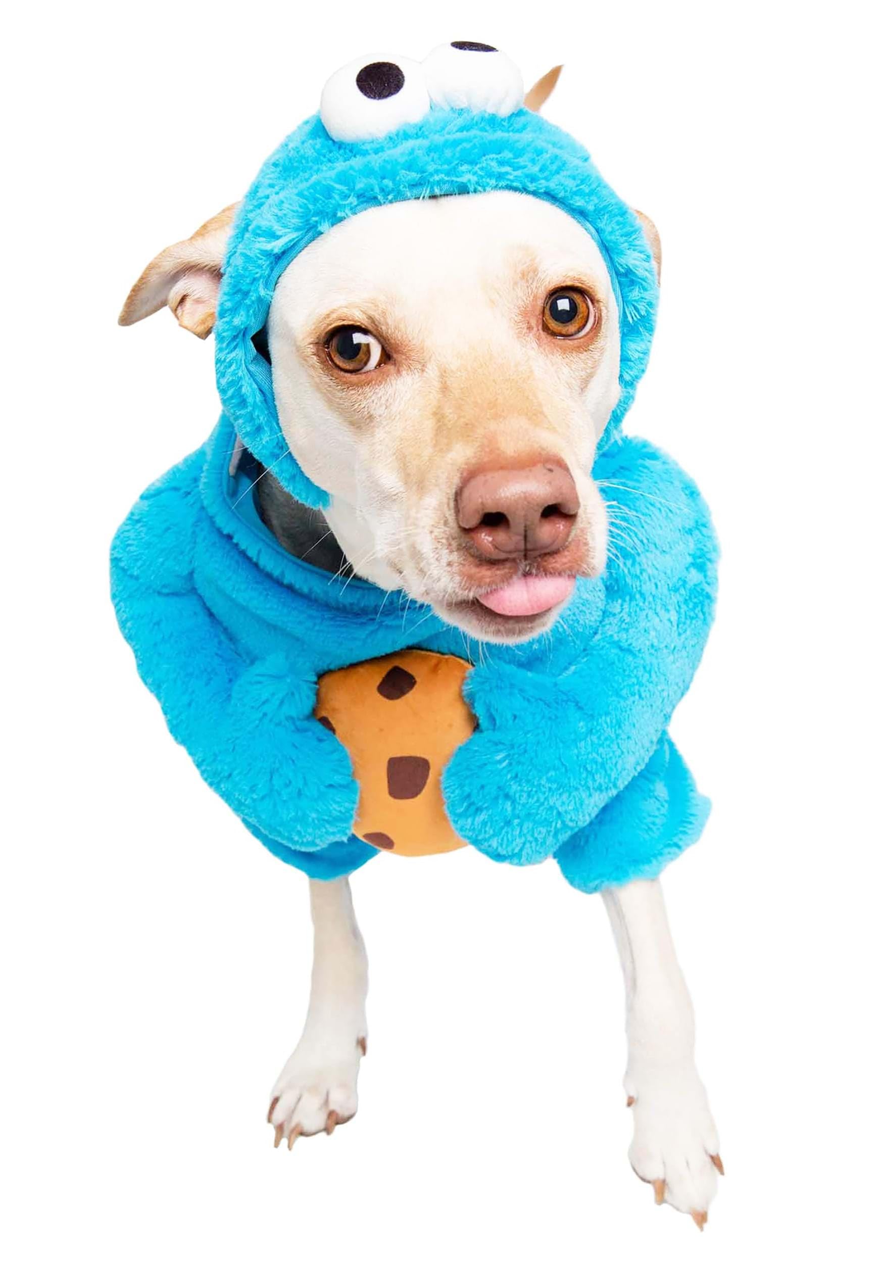 Pet Krewe Unleash The Parade X-Large Cookie Monster Dog Costume Sesame Street Pet Costumes - Perfect for Halloween, Christmas Holiday, Parties, Photoshoots, Gifts for Dog Lovers - Very Good