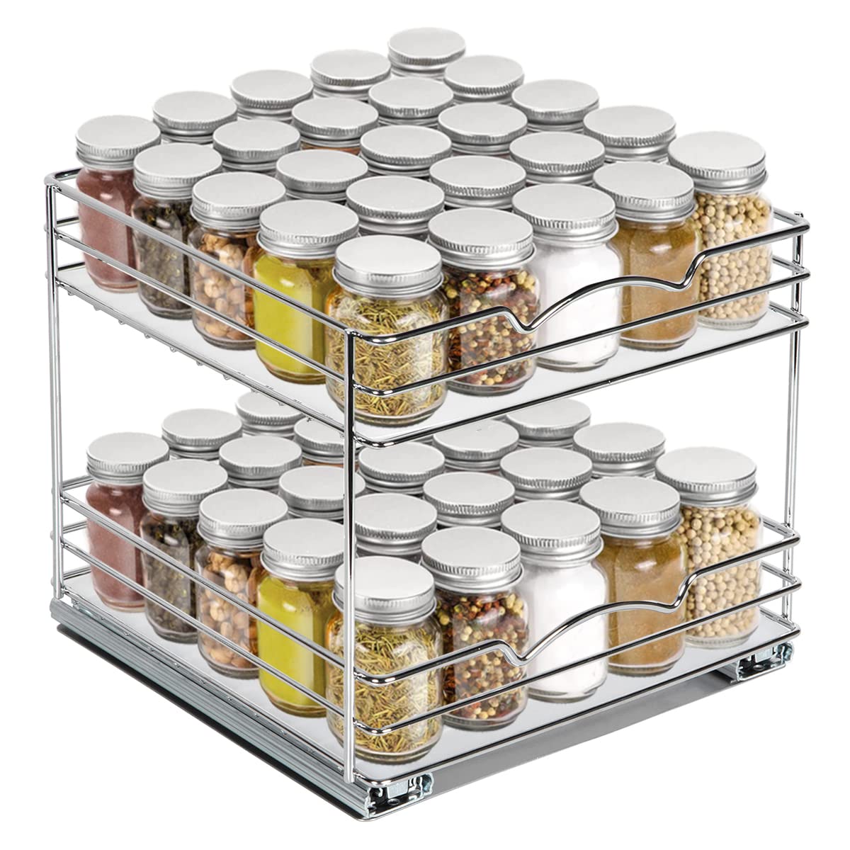 HOLDN� STORAGE Spice Rack Organizer for Cabinet, Heavy Duty - Pull Out Spice Rack 5 Year Warranty- Spice Organization 10-1/2"Wx10-3/8 Dx8-7/8 H - Spice Racks for Inside Cabinets & Pantry Closet. - Like New