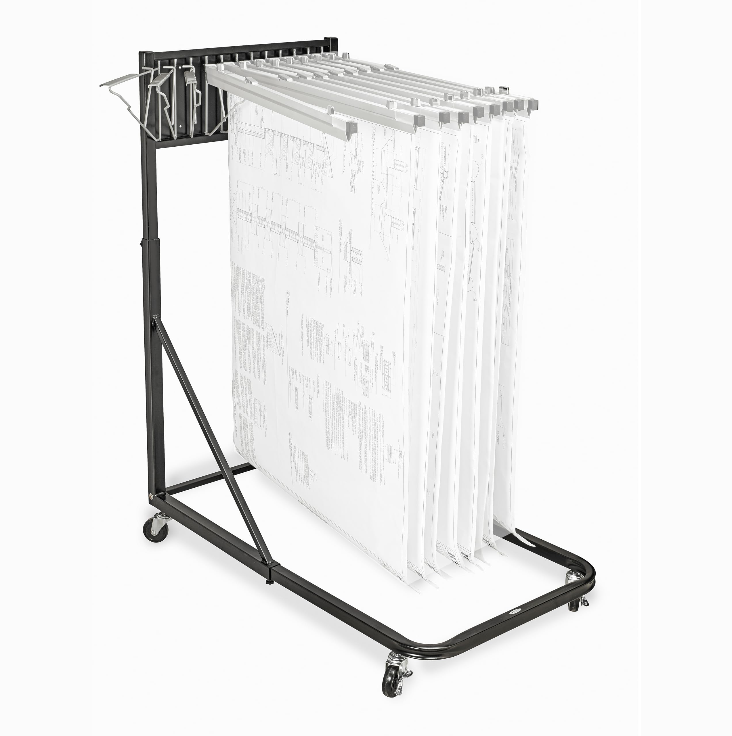 Adir Office Vertical File Rolling Stand for Blueprints - Acceptable