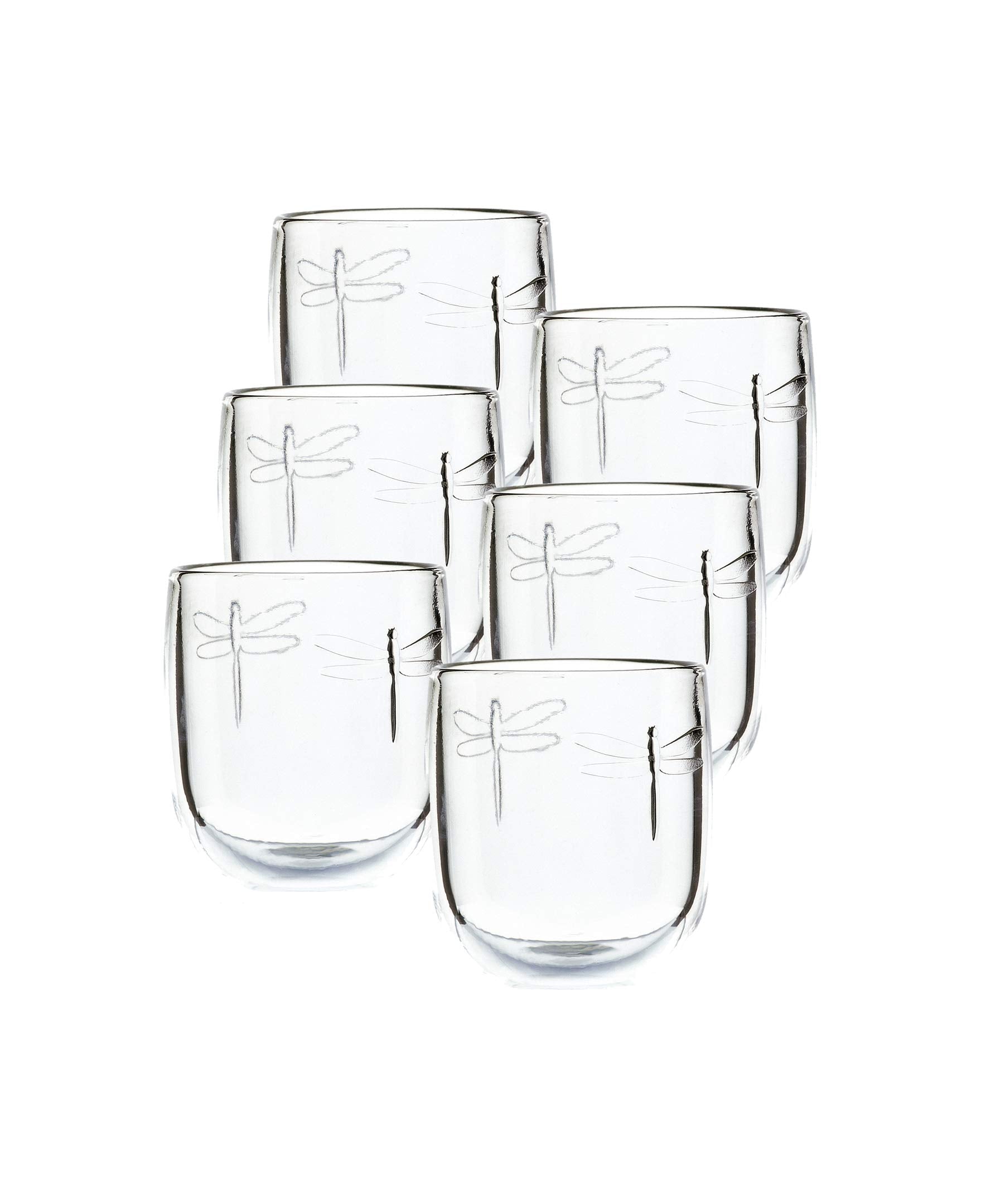 La Rochere Set Of 6,9.5-ounce Dragonfly Tumblers - Like New