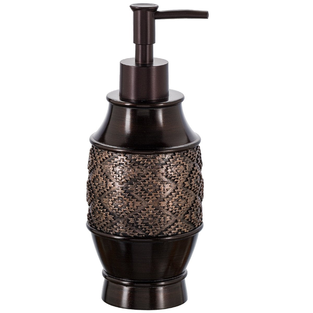 Creative Scents Brown Soap Dispenser for Bathroom - Decorative Lotion Dispenser with Durable Matching Pump for Countertop - Modern Liquid Soap Dispenser Holds 8 Oz. (Dublin Collection) - Like New