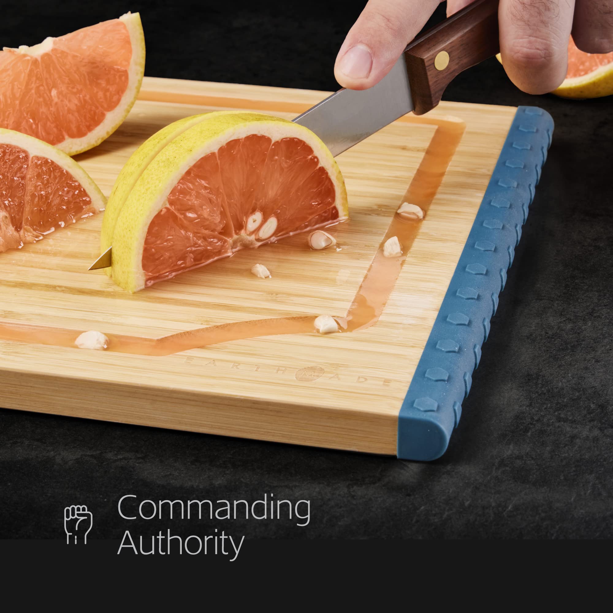 All-Solution Wood Cutting Board,Set of 2 Bamboo Chopping Board with Juice Grooves,Reversible Nonslip Silicone Edges-5 Yr Warranty - Like New