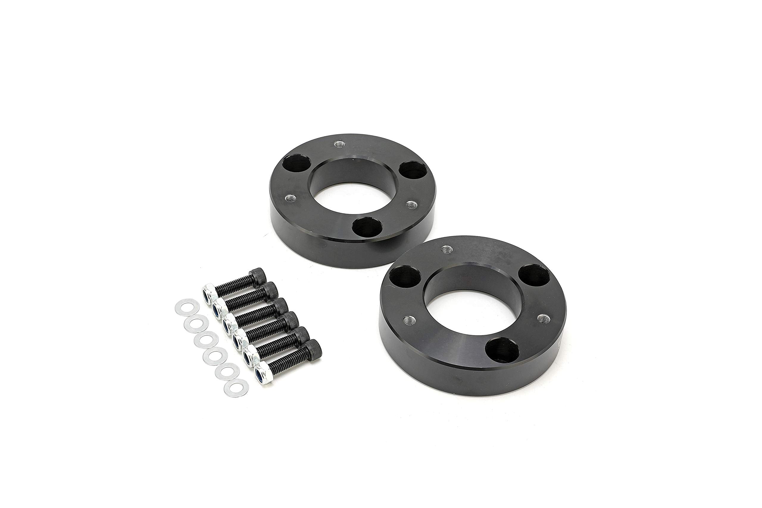 Front Leveling Kit - Compatible with 2004-2018 F-150 Pickup Truck 2WD, 4 Wheel Drive 4WD, 4x4 - Front Strut Spacers Lift - - Forged Aircraft Aluminum Billet Construction - Like New