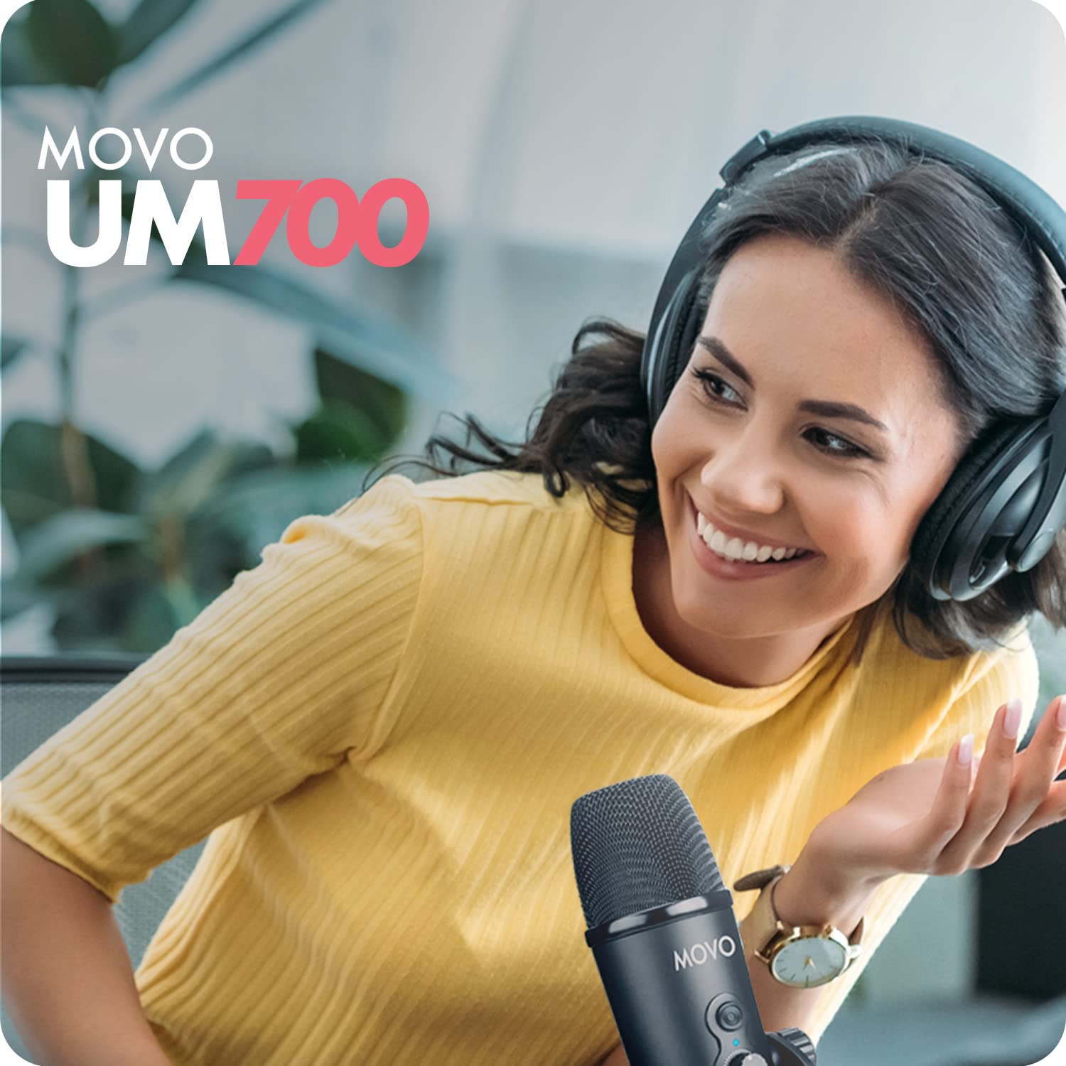 Movo UM700 Desktop USB Microphone for Computer with Adjustable Pickup Patterns - Like New