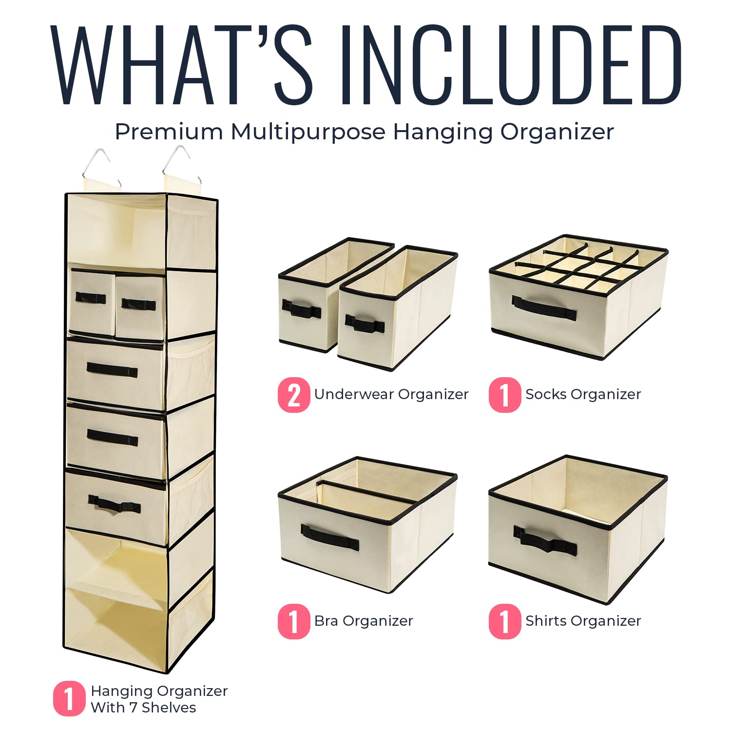 Tidy Zebra Best Hanging Shelf Closet Organizer, Dorm Room Essentials, College Essentials for Dorm Room, Closet Organizers and Storage Shelves - Like New