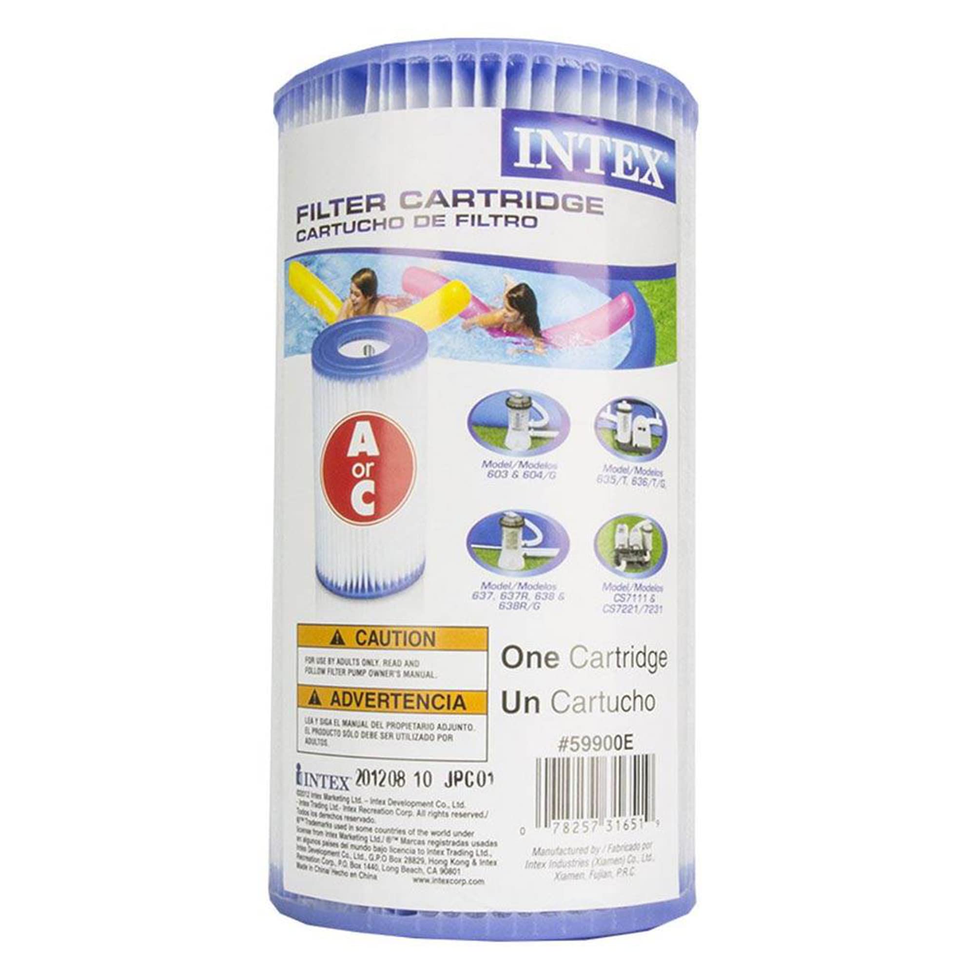 (Pack of 6) Intex 29000E/59900E Easy Set Pool Replacement Type A or C Filter Cartridge - Like New