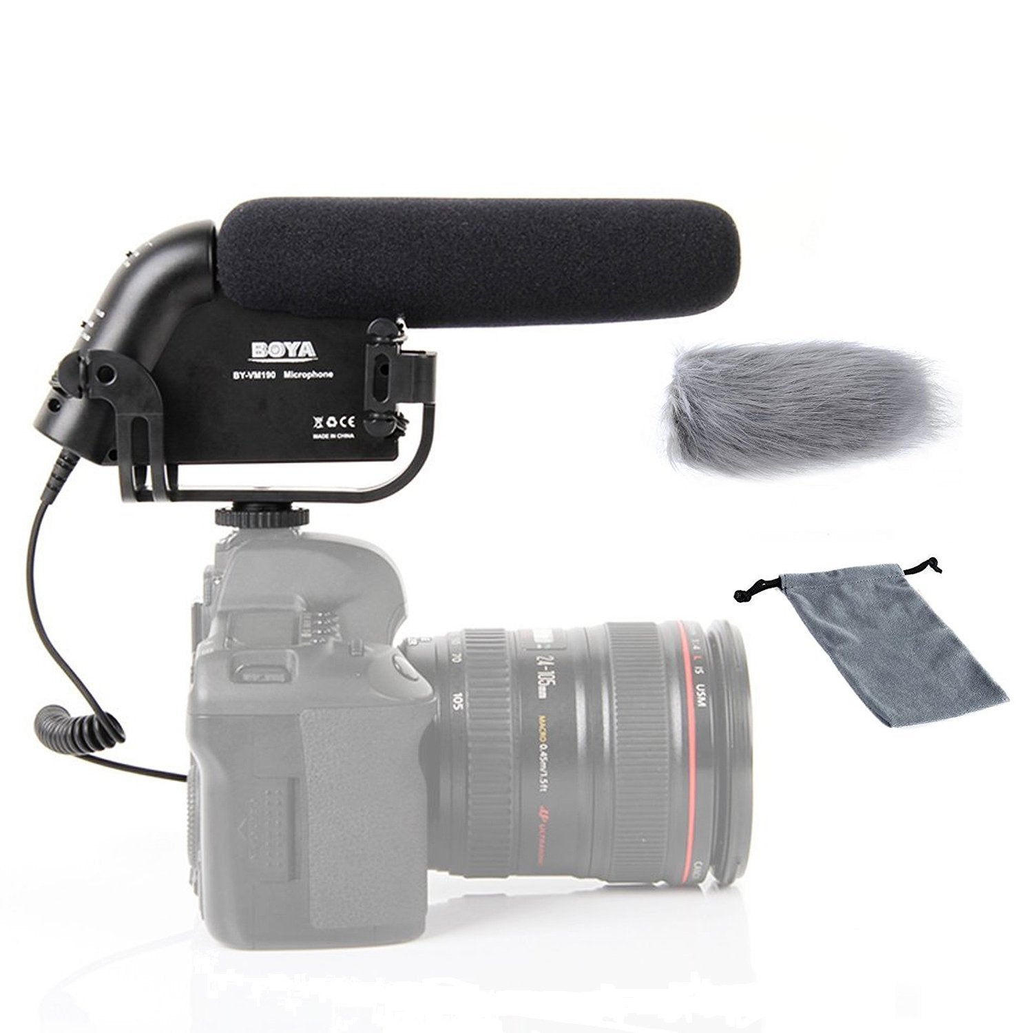 Boya BY-VM190 Professional Directional Video Condenser Shotgun Microphone for Canon Sony Pentax DSLR Camera Camcorder DV - Like New