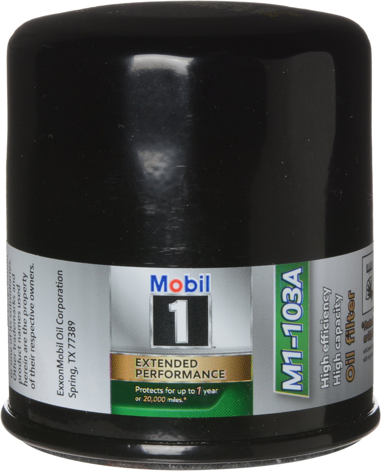 Mobil 1 Oil Filter, Canister, Screw-On, 13/16-16 in Thread, Steel, Black, Various GM Applications, Each - Like New