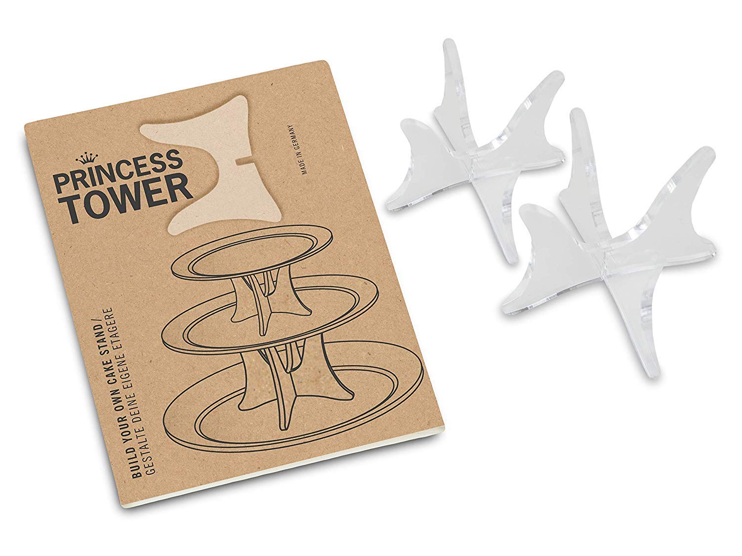 Brainstream Princess Tower Build Your Own Cake Stand, Clear - Like New