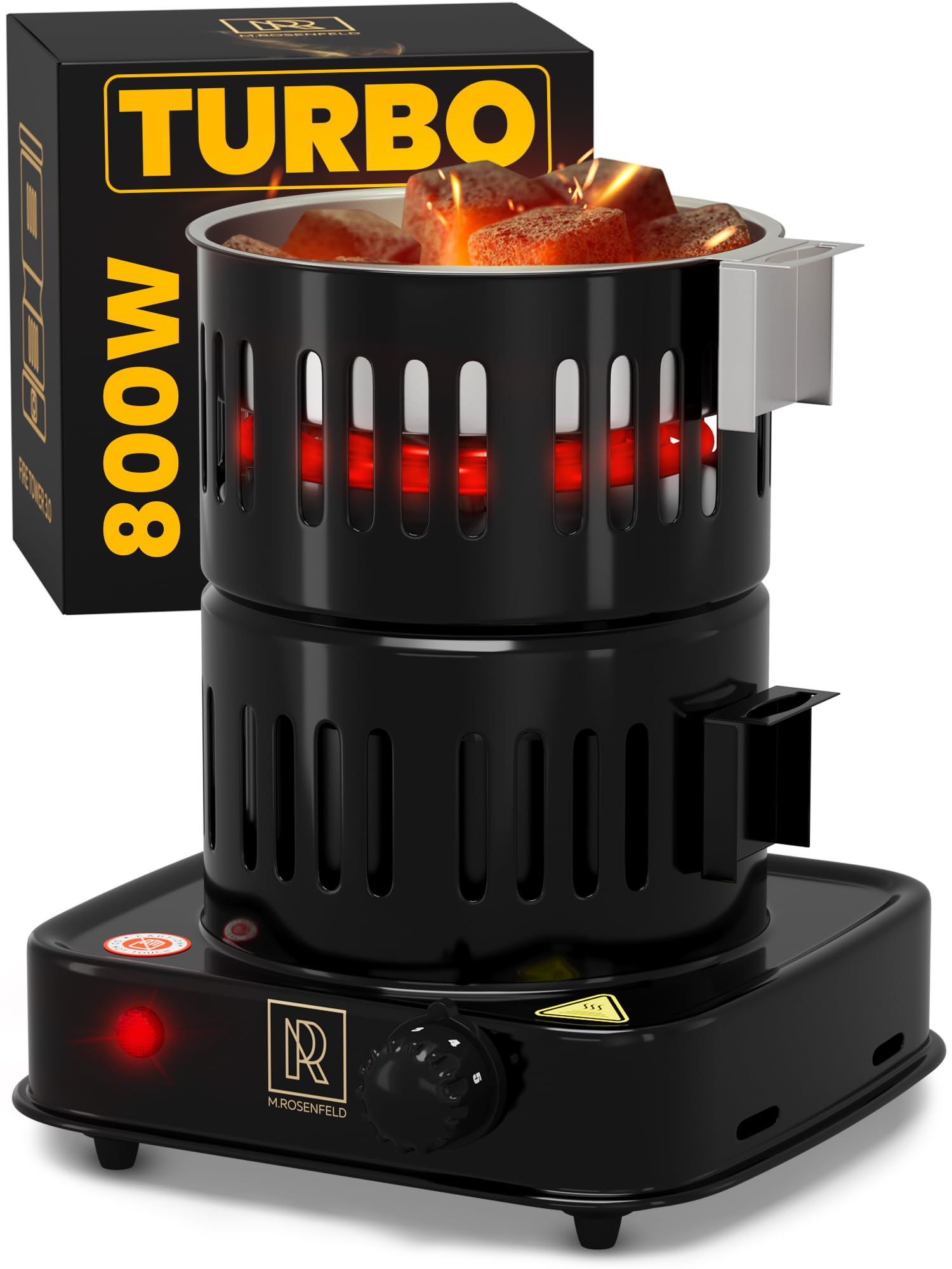 800W TURBO Hookah Coal Burner for Hookah � Multipurpose Electric Stove for Hookah Coals Burner for Shisha, Free Hookah Tongs - overheat Protection - Hookah Charcoal Burner for Hookah Cubes - Like New