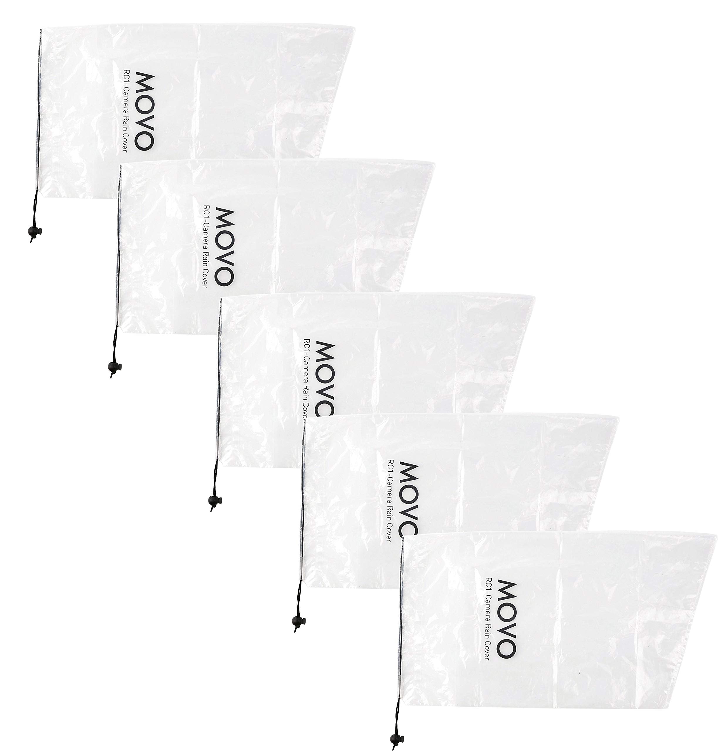 Movo (5 Pack) RC1 Clear Rain Cover for DSLR Camera and Lens up to 18" Long - Like New