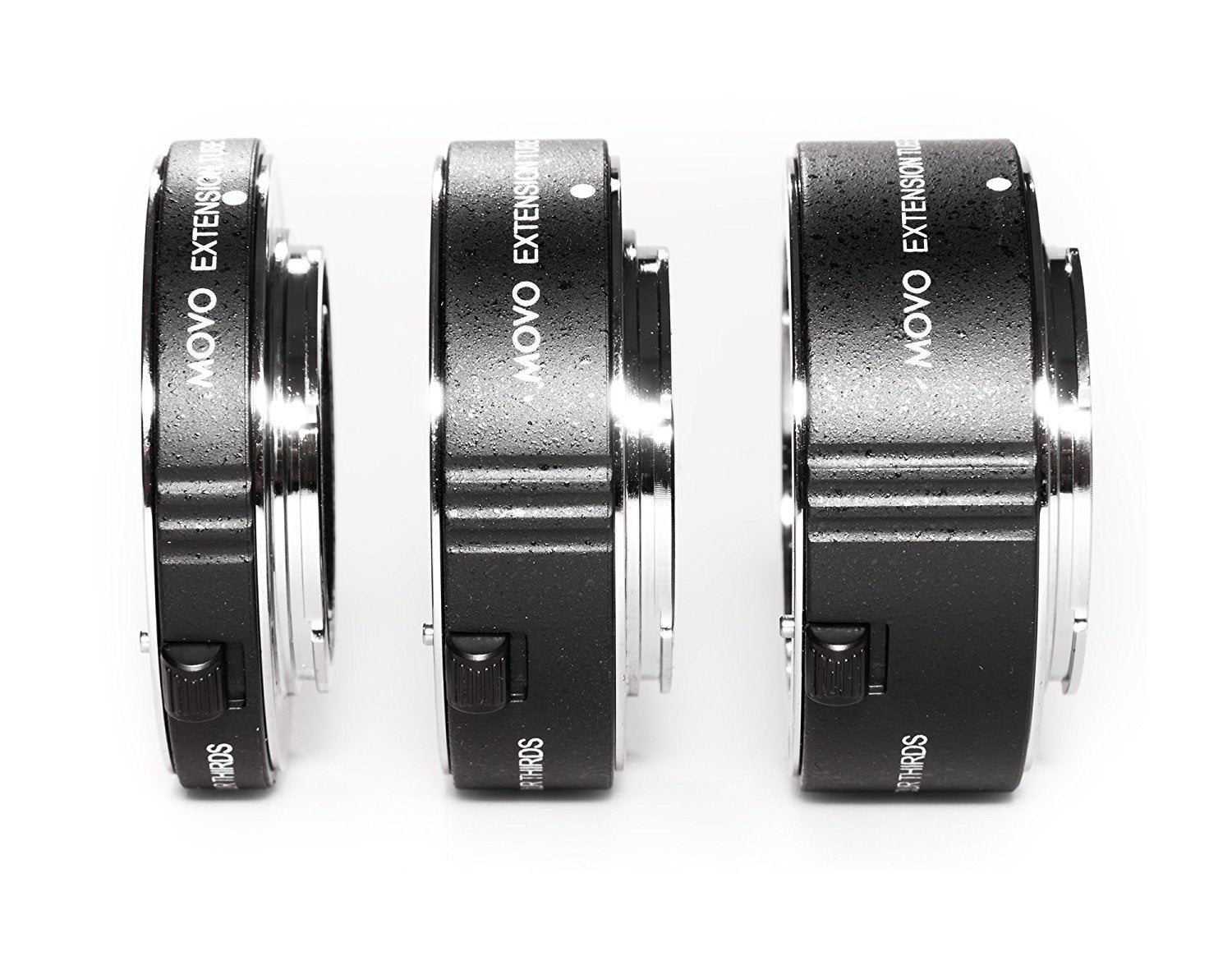 Movo/Kooka MT-CM47 3-Piece AF Chrome Macro Extension Tube Set for Canon EOS M, M2, M3, M5, M6, M10, M100 Mirrorless Cameras with 10mm, 16mm and 21mm Tubes - Like New