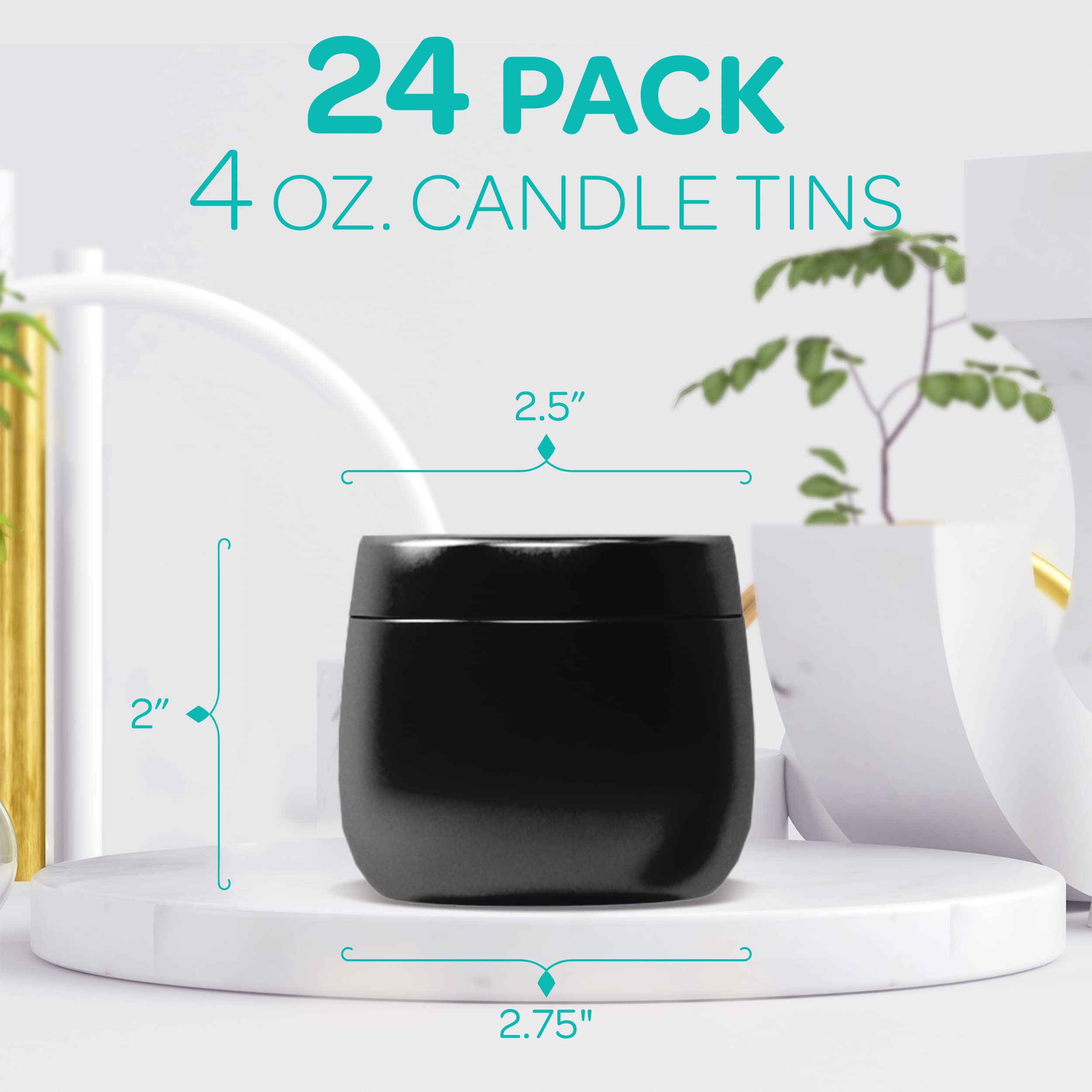 Hearts & Crafts Tin Candle Jars for Making Candles - Candle Tins Tin Candle Jars with Lids for Candle Making - Like New