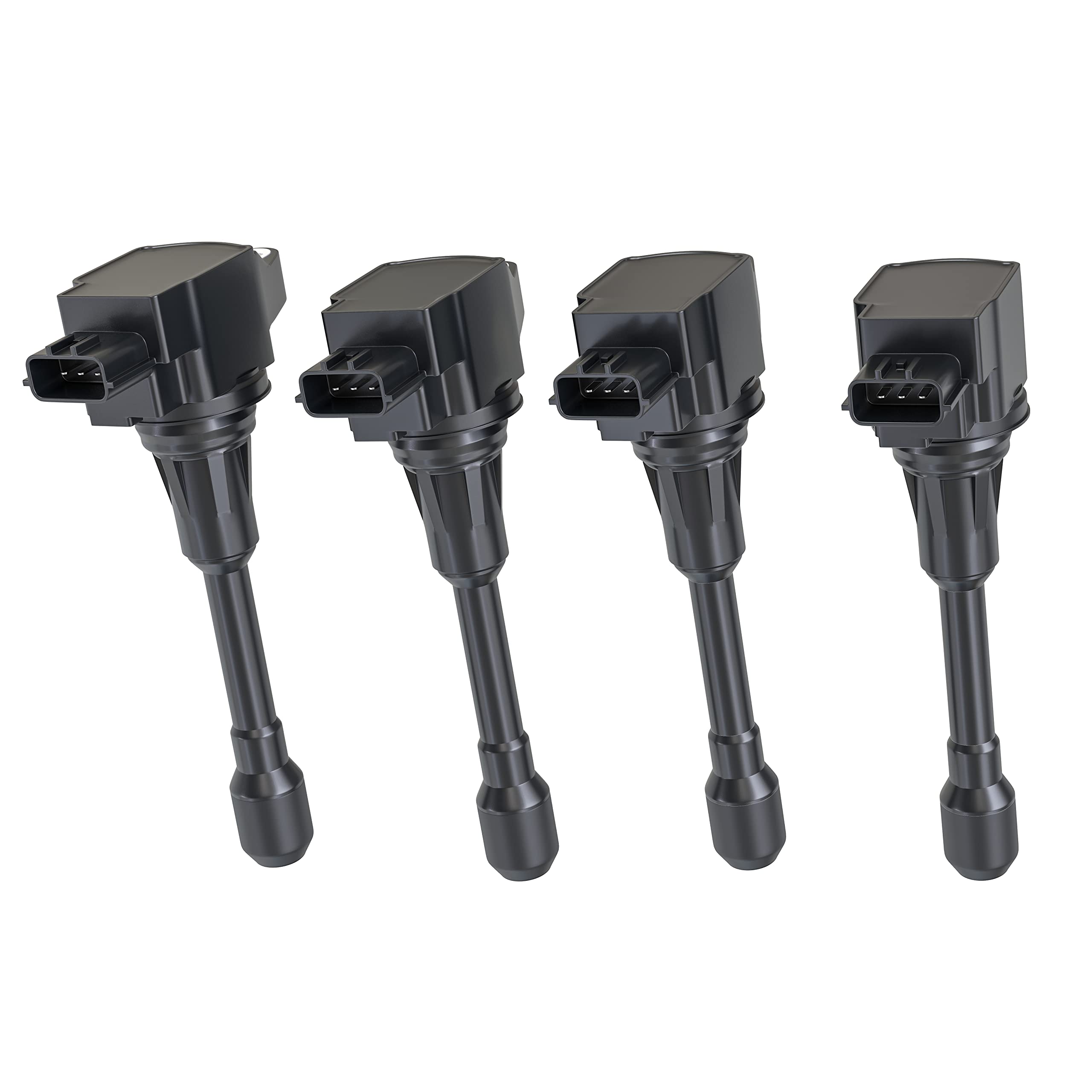 Ignition Coil Pack Set of 4 - Compatible with Nissan & Infiniti Vehicles - 2007-2017 Altima 2.5L, Sentra, Rogue, Cube, Versa, QX60, FX50, M56 - Replaces 22448JA00C, 22448ED000, 22448JA00A, UF549 - Very Good
