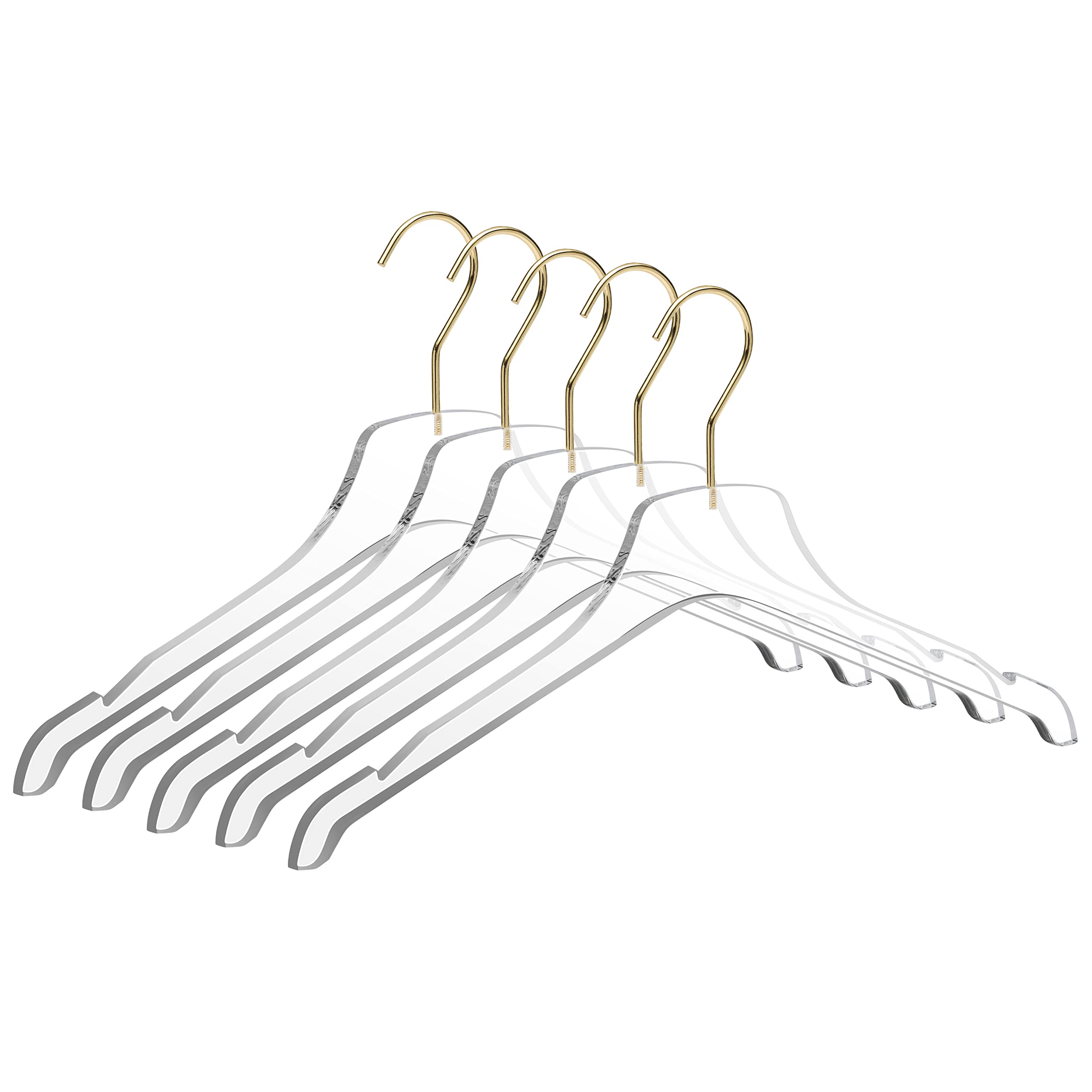 Quality Acrylic Clear Hangers, Made of Clear Acrylic for a Luxurious Look and Feel with Swivel Hook - Acceptable