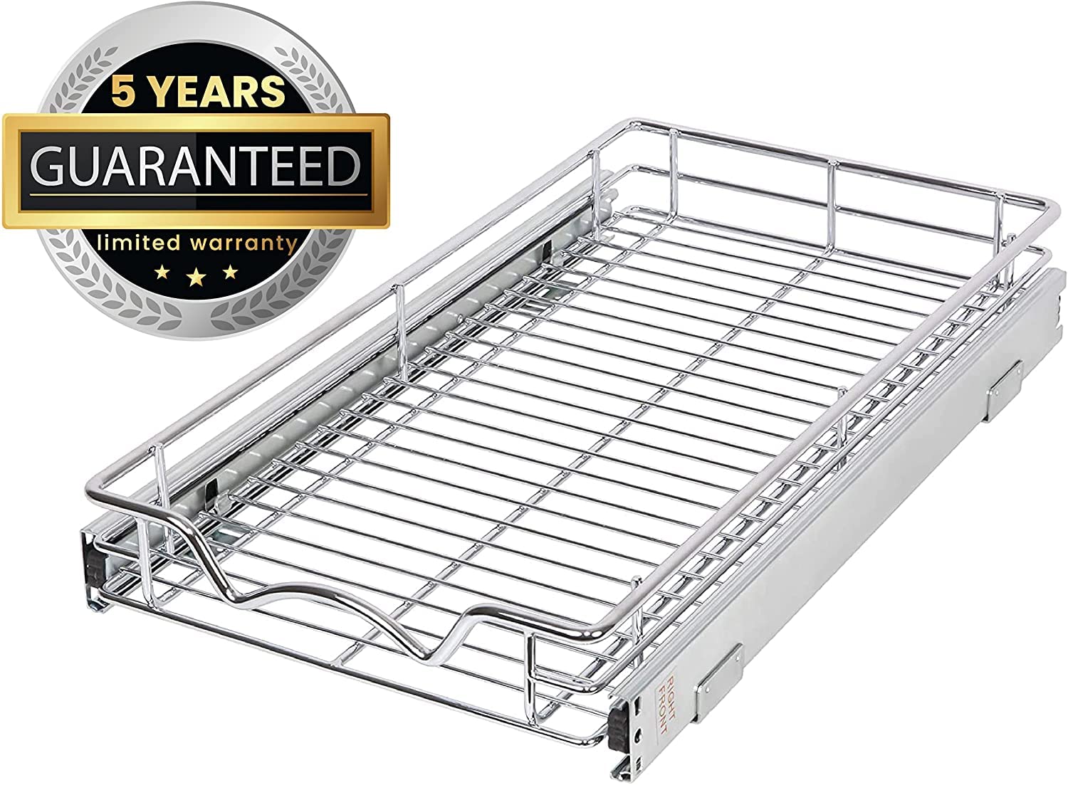 HOLD N' STORAGE Pull Out Cabinet Organizer, Heavy Duty-with Lifetime Limited Warranty -11�W x 21�D - Requires At Least a 12-1/4� Cabinet Opening, Steel Metal cabinet drawers slide out, Chrome Finish - Very Good