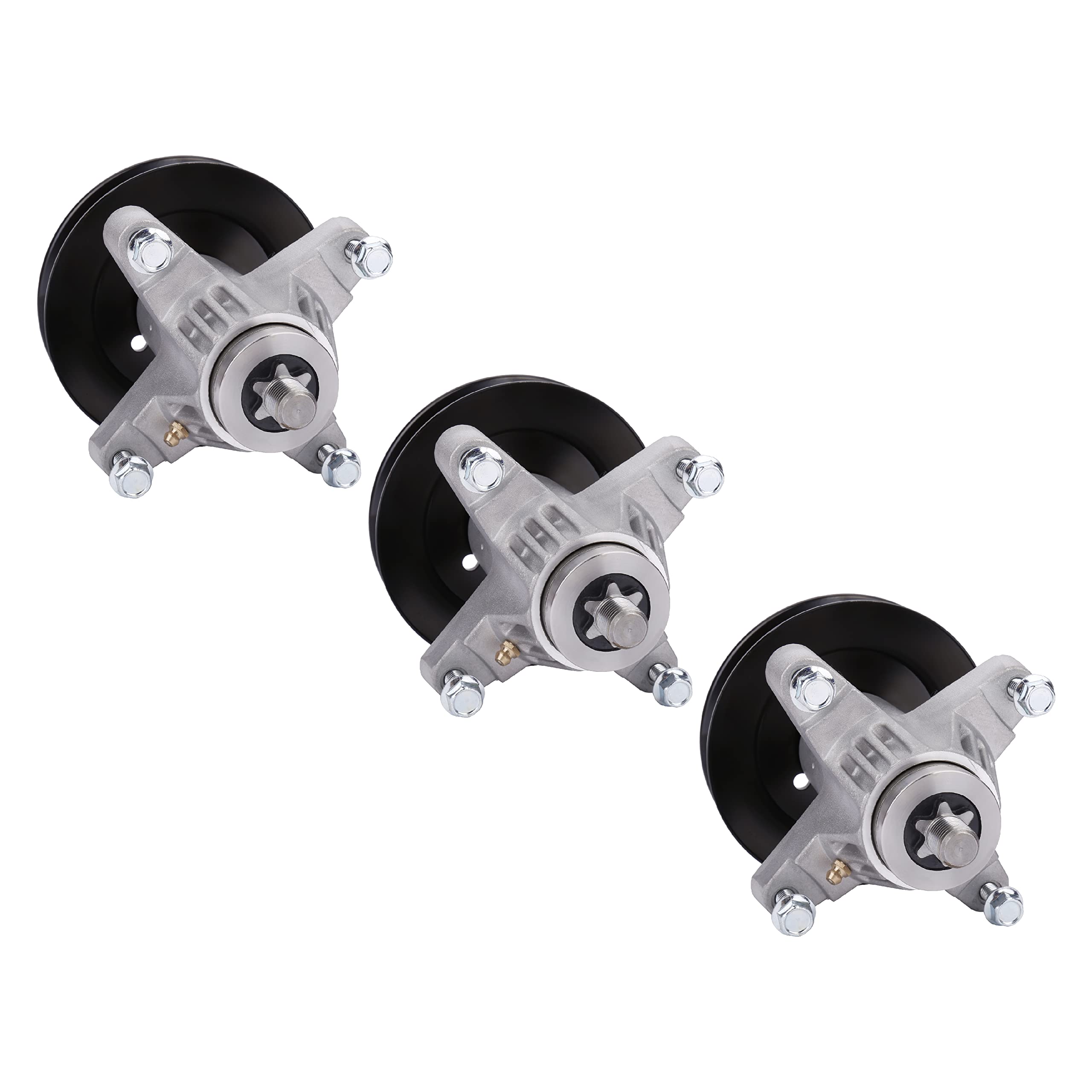 Replacement Spindle Assembly Set of 3 - Compatible with Cub Cadet and MTD - i1050, LT, SLT and RZT - 50" Deck Lawn Mowers - Replaces 918-04126, 918-04125, 618-04126A, 918-04125, 918-04125A, 1120370 - Like New