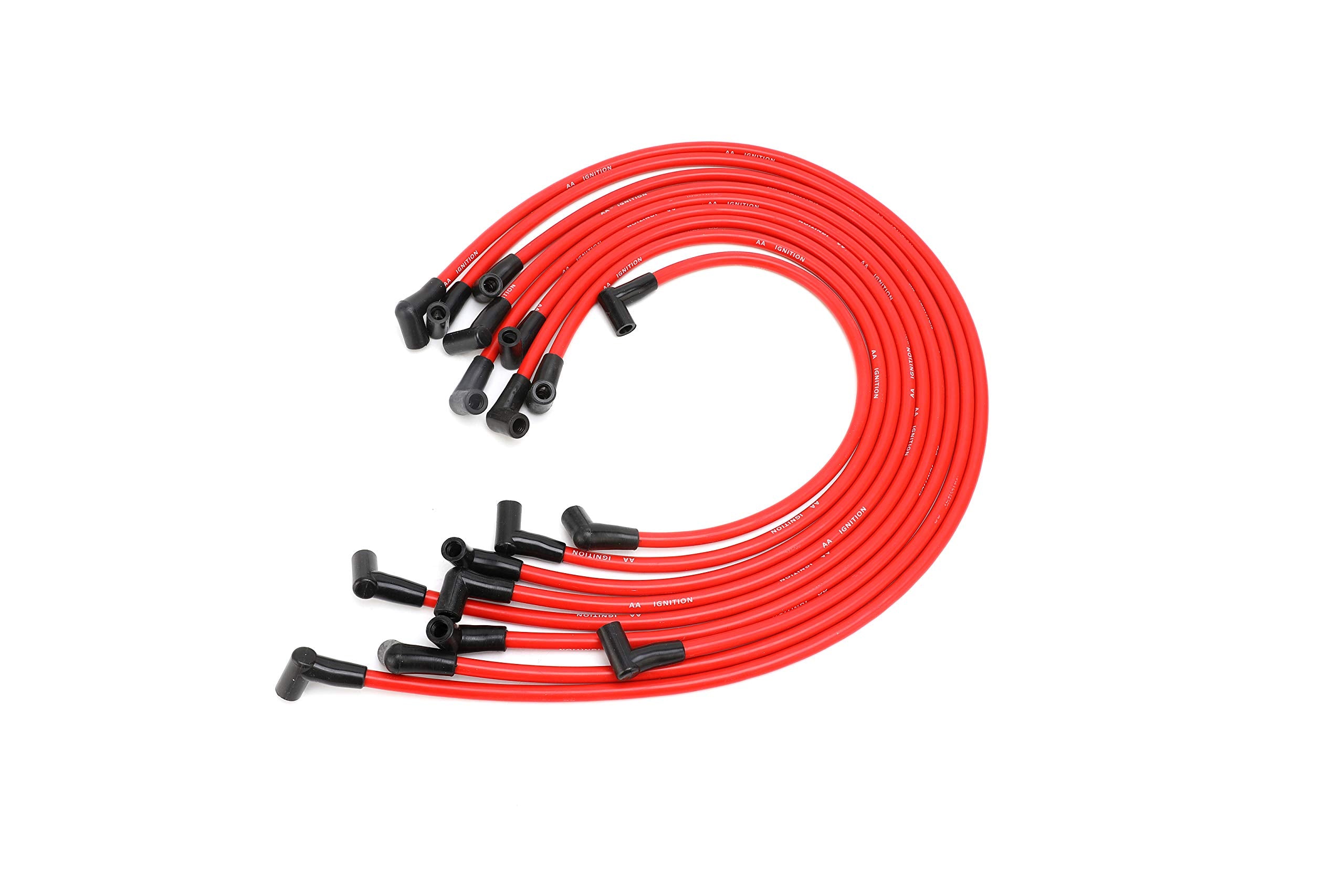 Universal Spark Plug Wire Set - 10.5mm High Performance Kit - Compatible with Chevy, GM SBC, BBC, Small Block 307, 327, 350, Big Block Engines 496, 502, 427, 454 and more with HEI Distributor - Like New