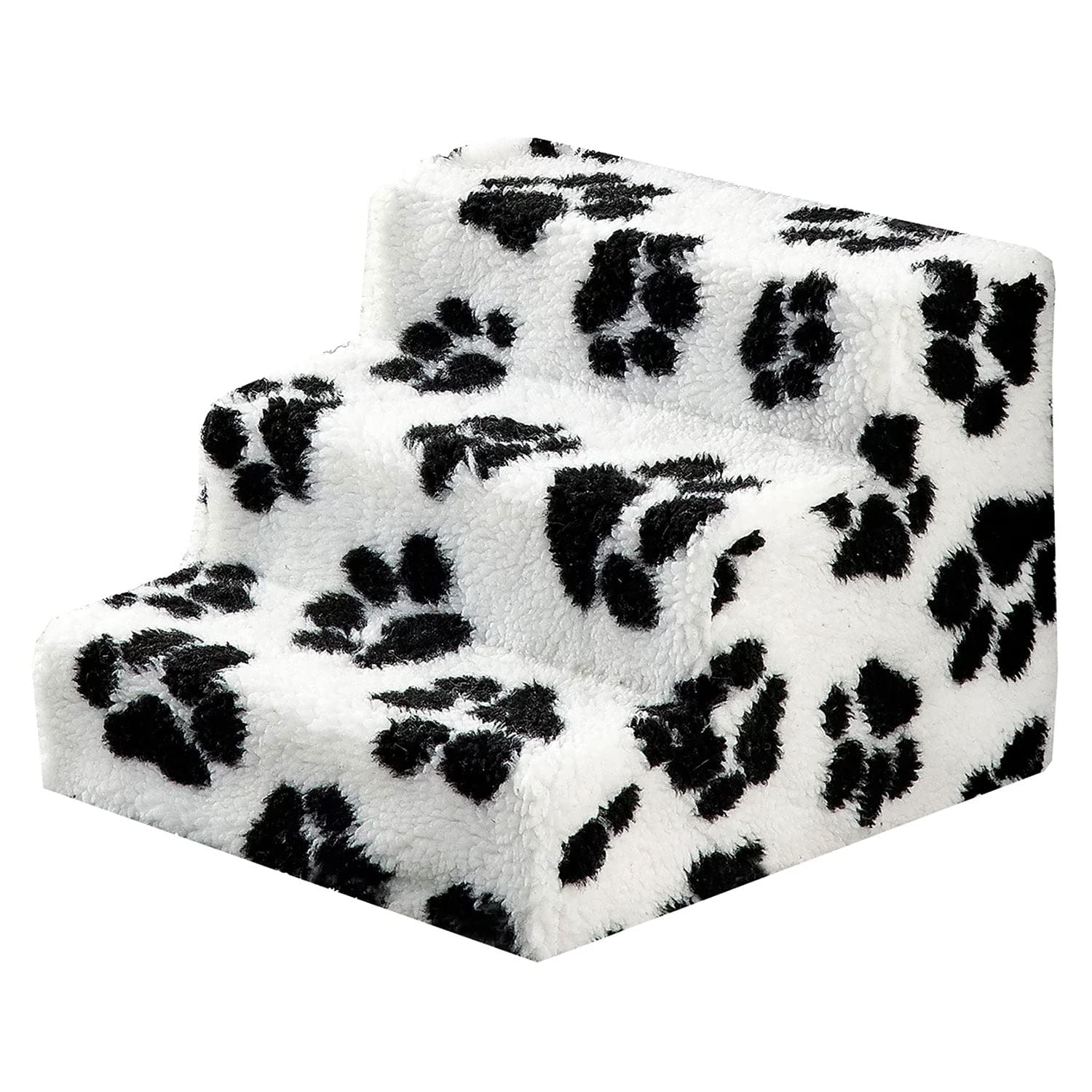 Etna 3 Step Dog Stairs - Indoor/Outdoor Dog Ramp Pet Step, Removable Paw Print Cover, Small Dog Steps Hold up to 50 Pounds - Very Good