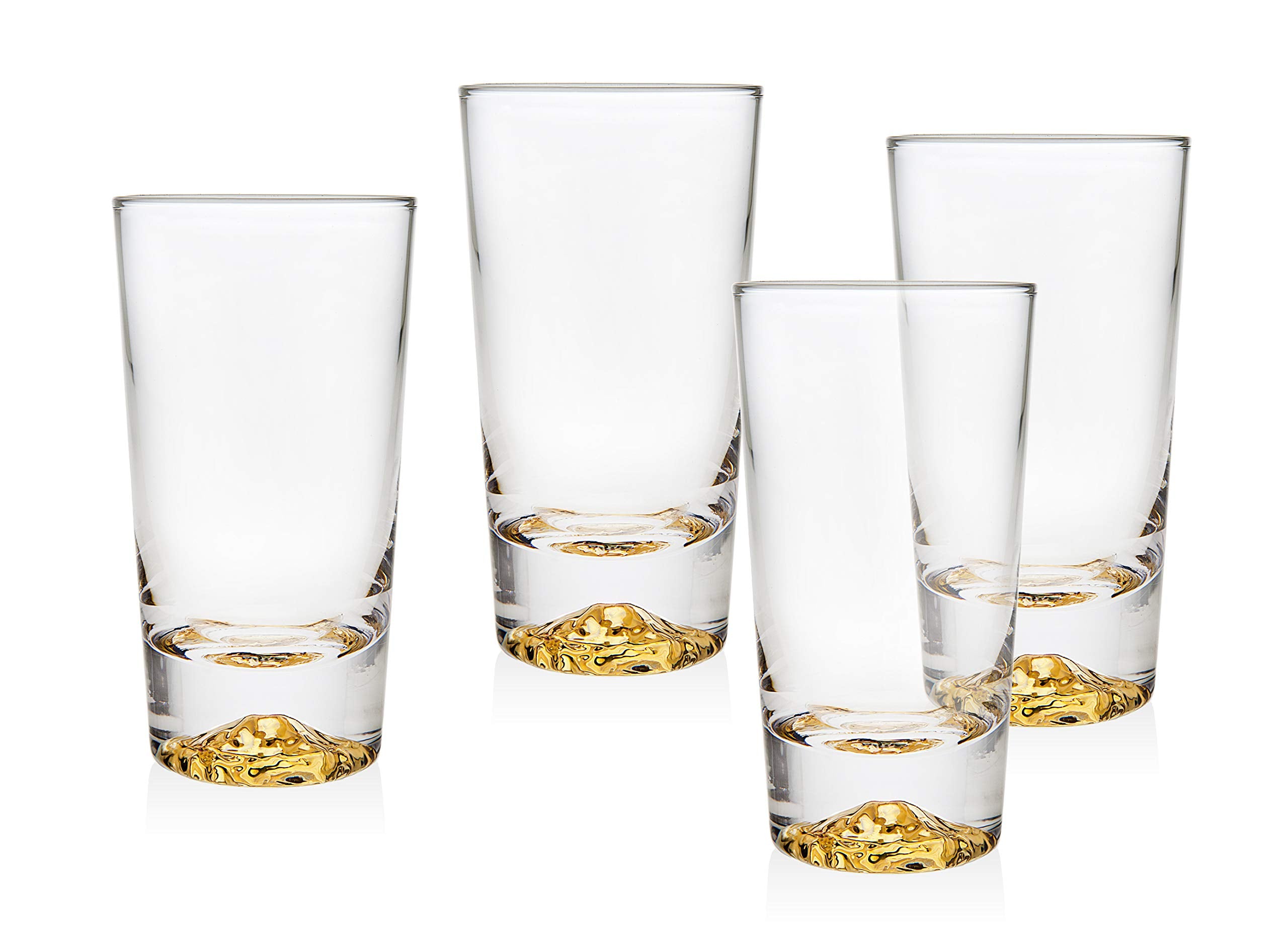 Godinger Glass Beverage Set Highball Tumbler Water, Juice � Set of Four - Like New