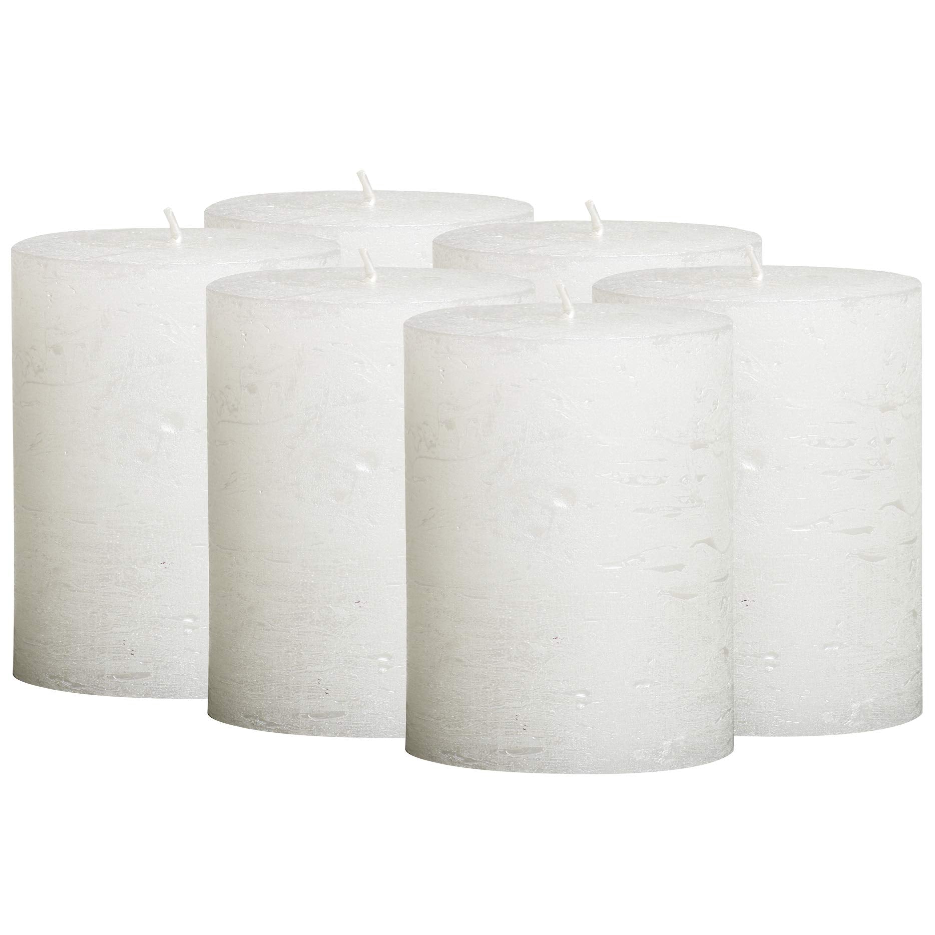 BOLSIUS Rustic Pillar Candles - 30+ Hours Burn Time - Premium European Quality - Like New