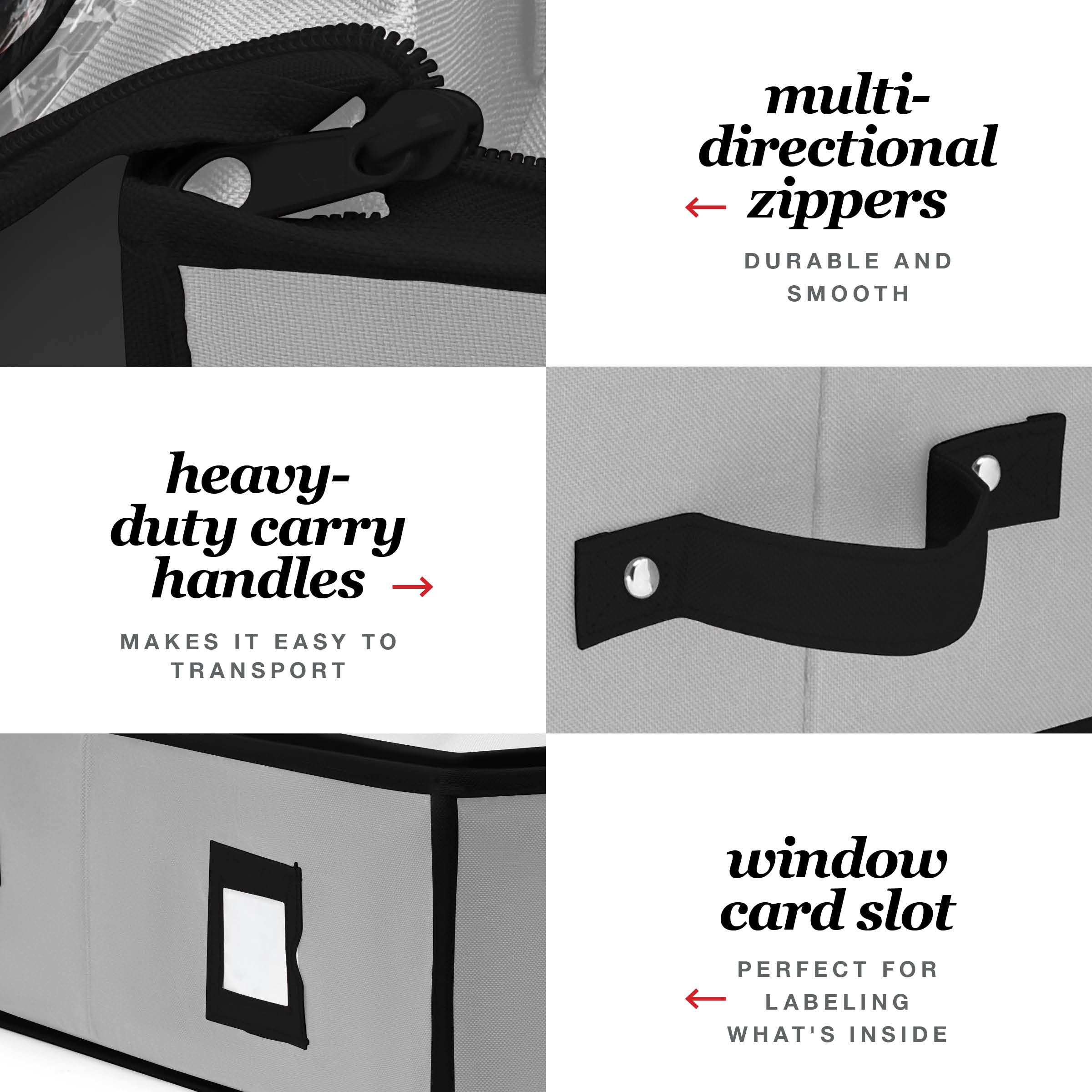 Gift Wrap Organizer, Christmas Wrapping Paper Storage Bag w/Useful Pockets for Xmas Accessories, Fits Upto 24 Rolls, Underbed Storage for Holiday Decorations, Large Capacity Storage Box - Like New