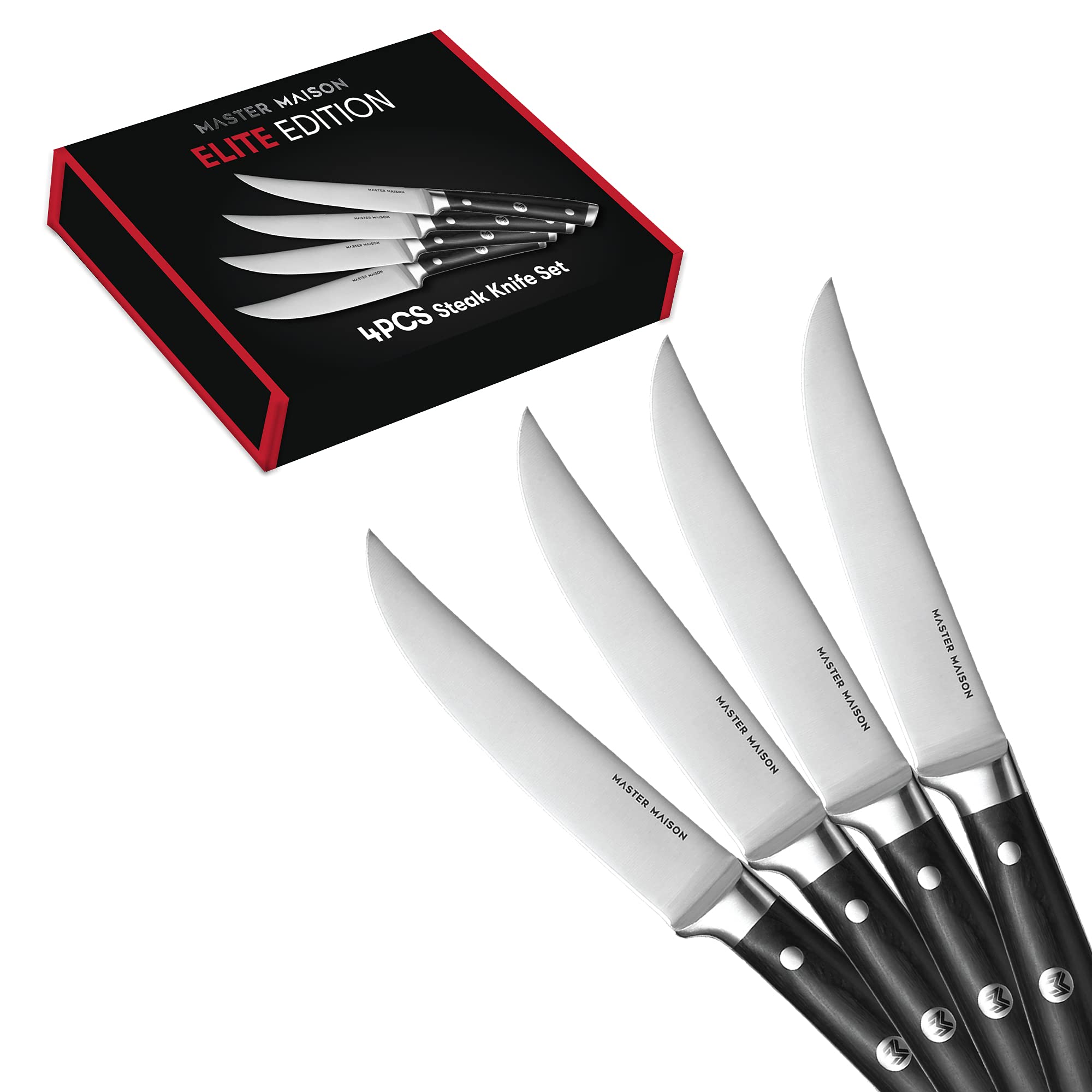 Master Maison Ultra Premium Kitchen Steak Knife Set - Acceptable