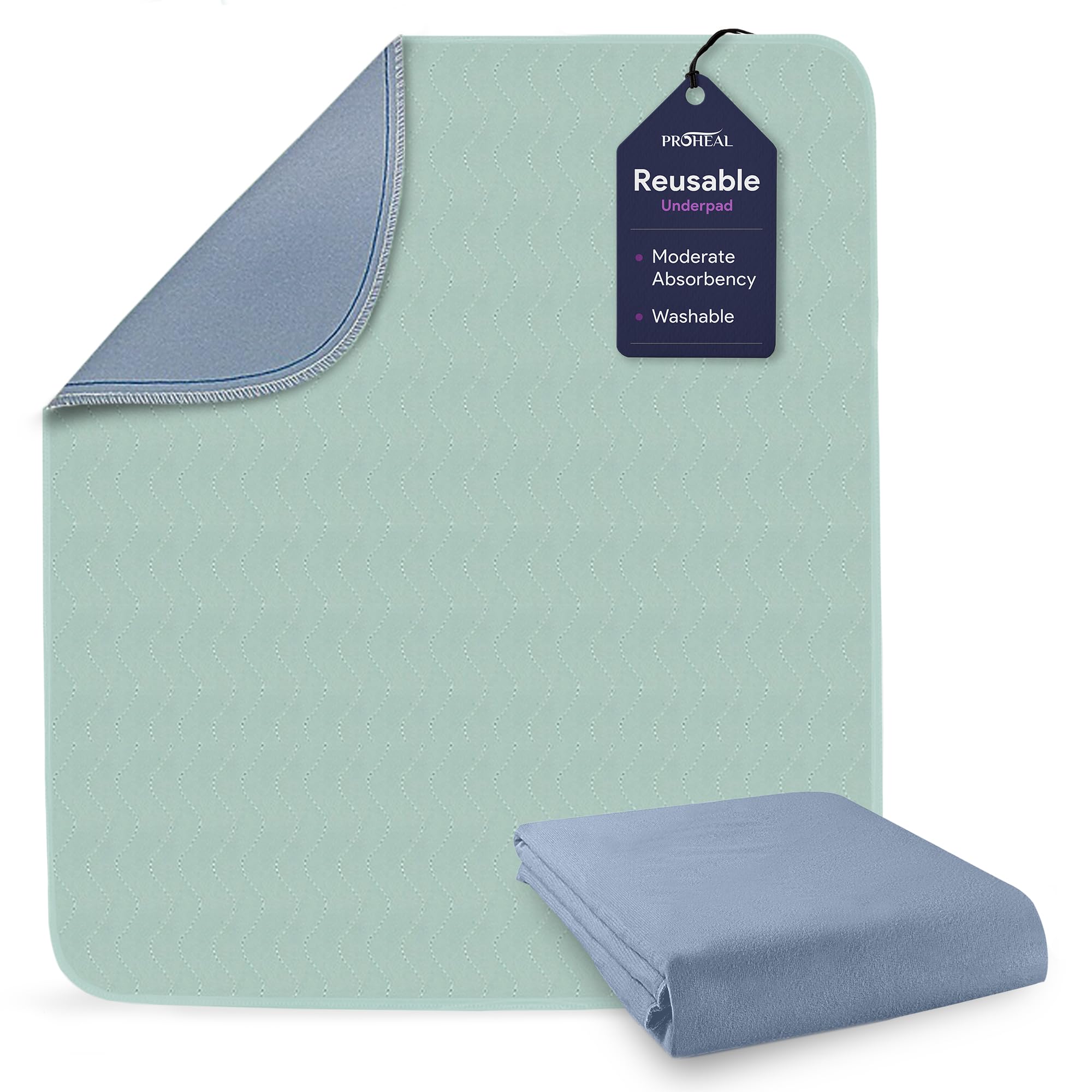 Incontinence Bed Pads Washable - Quick Dry Waterproof Bed Pads - Soft and Breathable Poly Laminated Chucks - Heavy Duty Absorbent Reusable Pee Pads for Adults - Acceptable