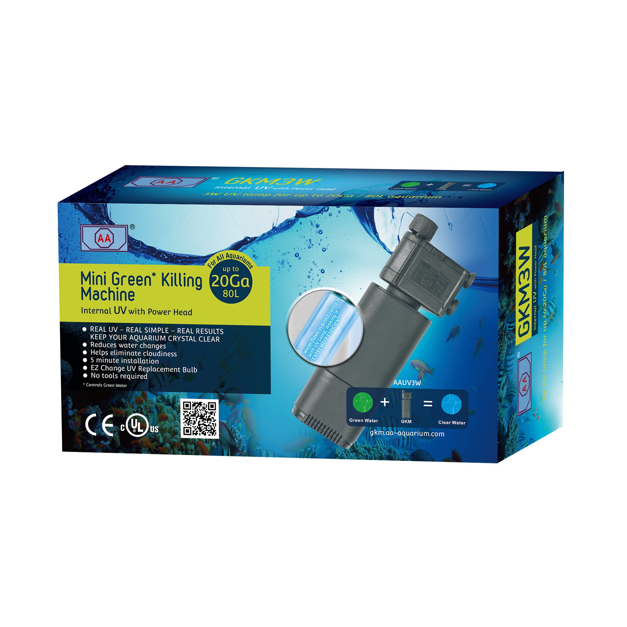 AA GKM3W Mini Internal UV,Black,AAUV3W-B - Acceptable