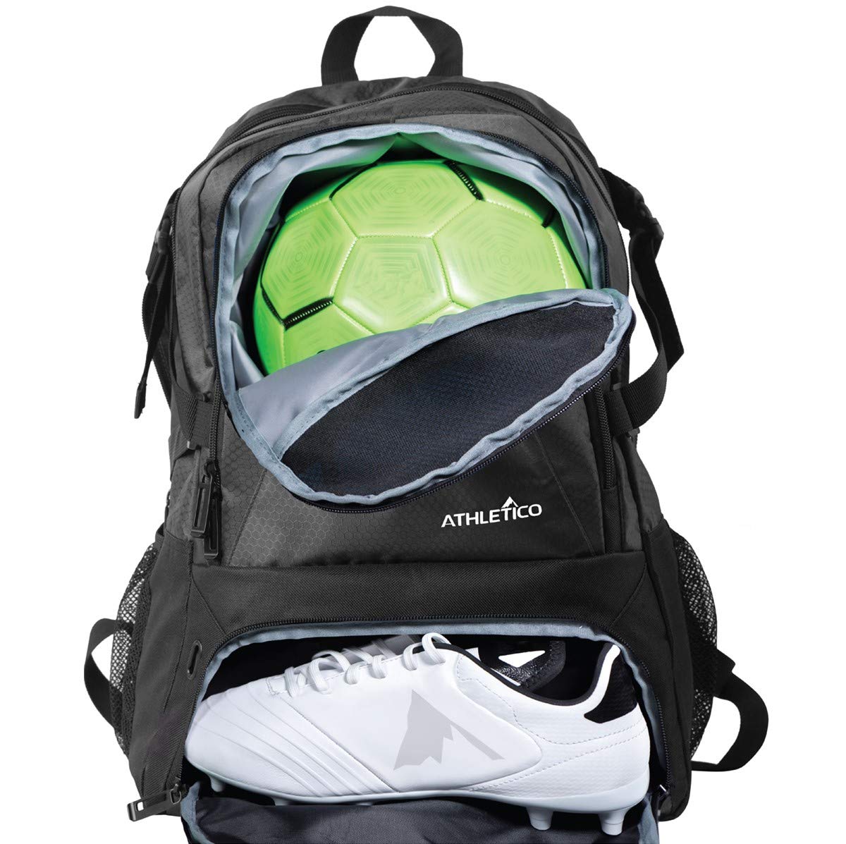 Athletico National Soccer Bag - Backpack for Soccer, Basketball & Football Includes Separate Cleat and Ball Holder - Acceptable