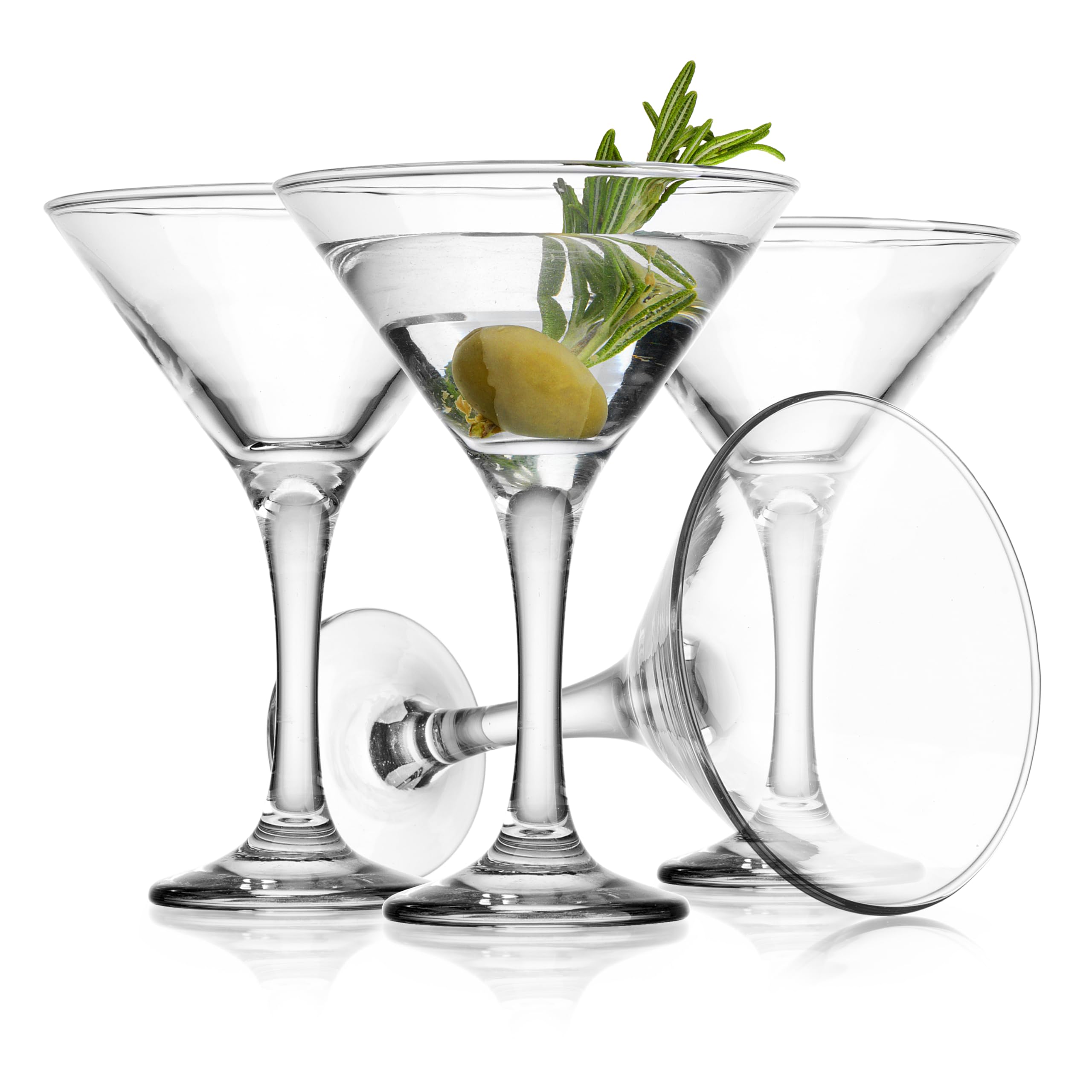 Glaver's Martini Glasses Set of 4 Cocktail Glasses, 6 Ounce Premium Strong Lead-Free Glass, Stemmed Margarita Glasses, For Bar, Martini, And More Dishwasher Safe - Like New