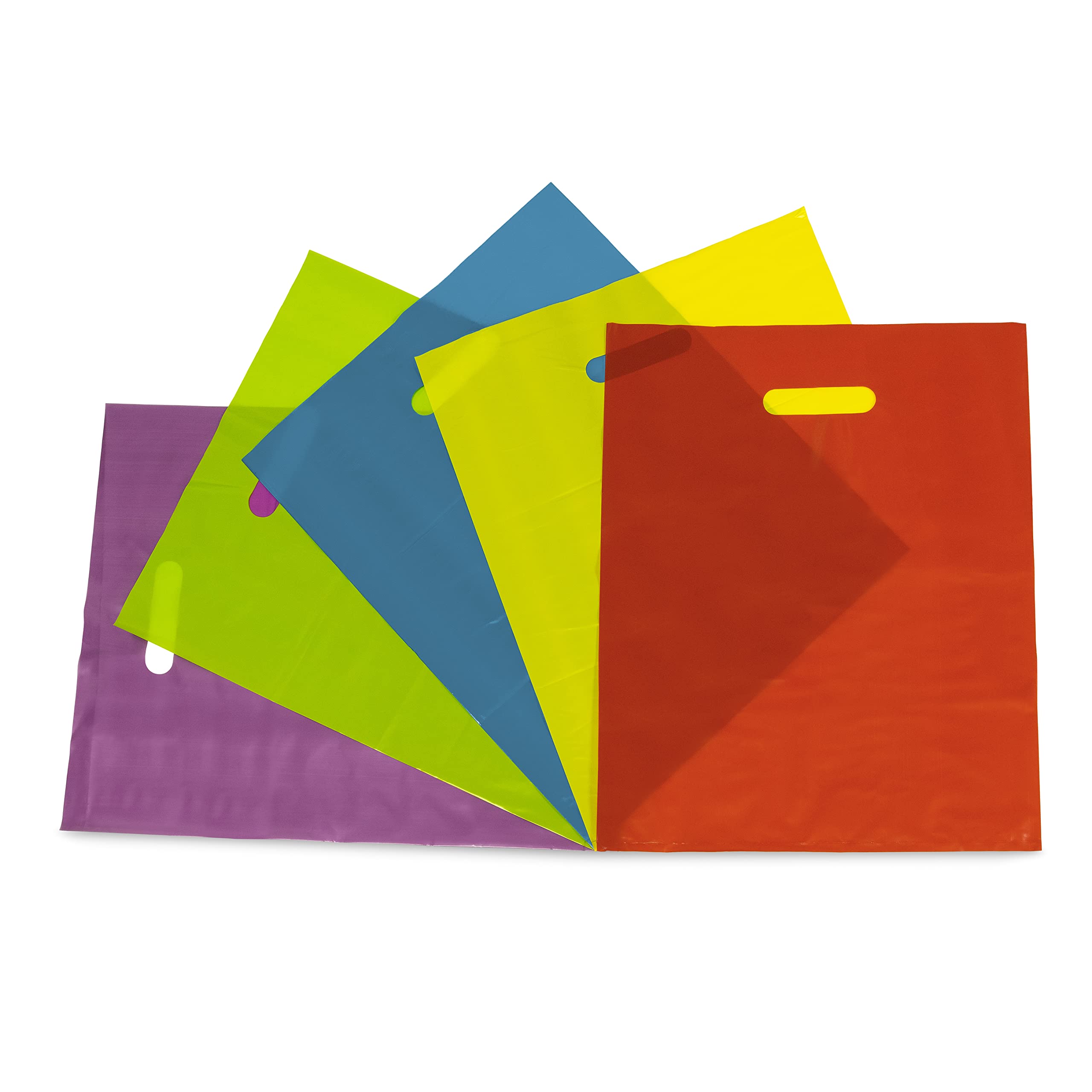 Prime Line Packaging PLP 2 Mil Plastic Die Cut Shopping Bags - Like New
