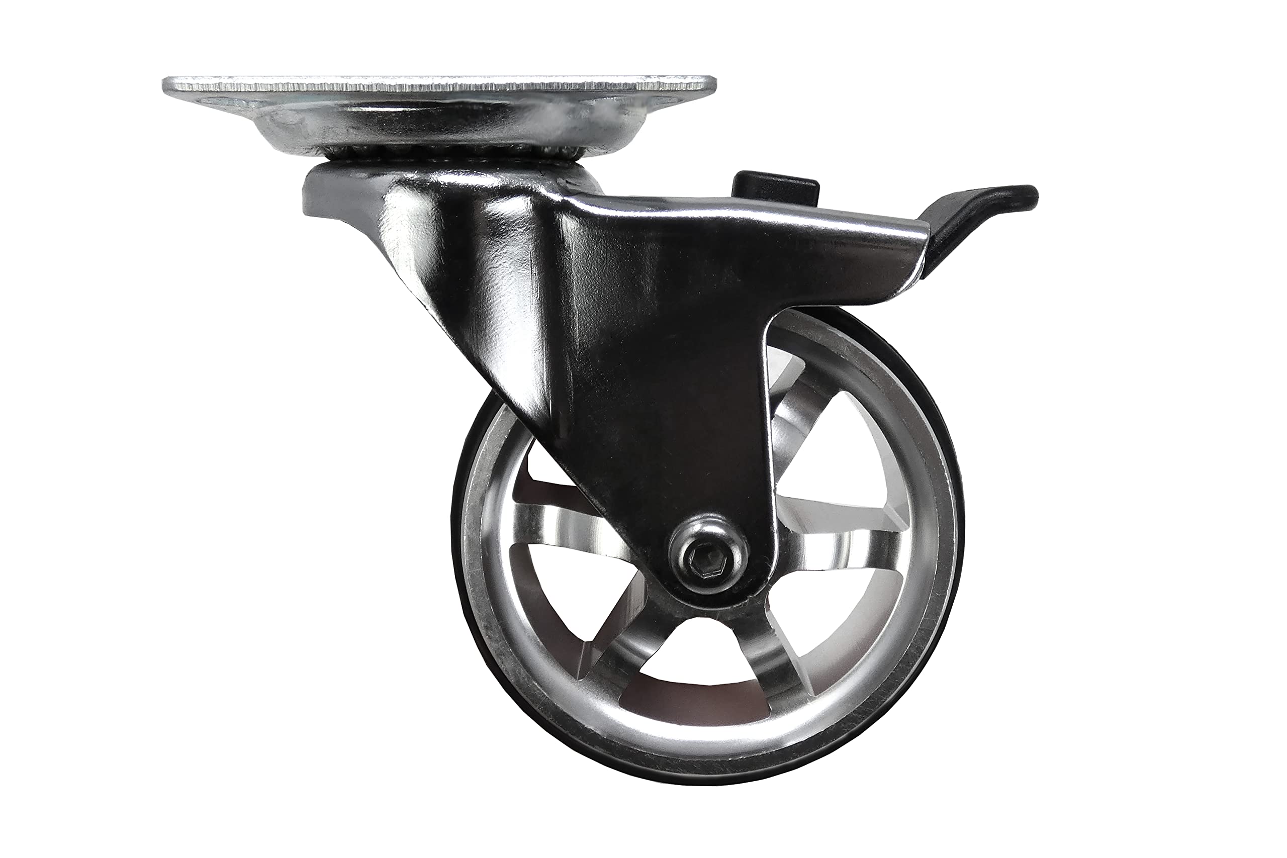 Headbourne 8295E Designer Casters 3 inch Machined Aluminum Mag Designer Caster, 4 Pack - Good