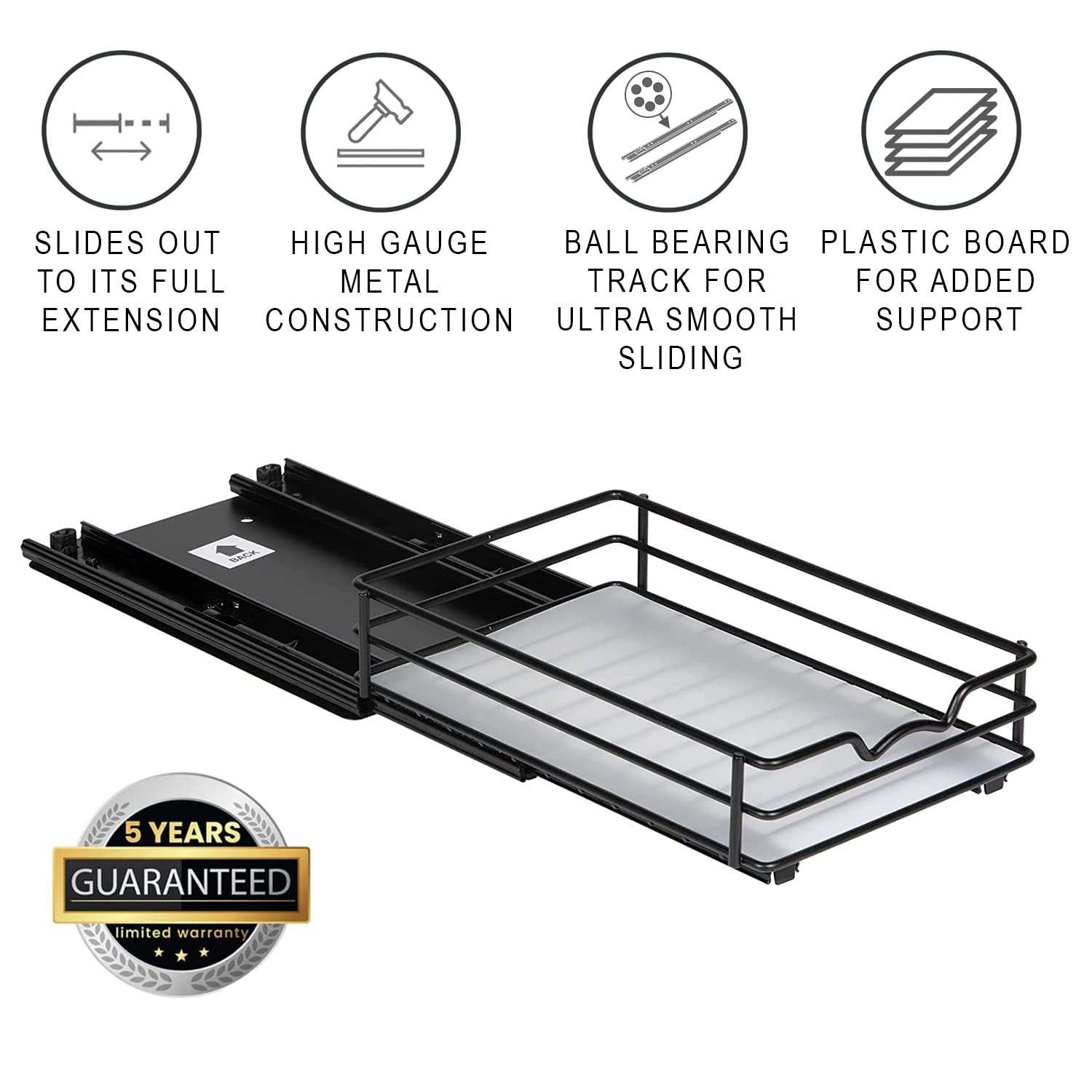 HOLDN� STORAGE Pull Out Spice Rack Organizer for Cabinet, Heavy Duty-5 Year Limited Warranty- Slide Out Spice Rack 6.5" W -Fits Spices, Sauces, Cans etc. Requires at Least 6.9� Cabinet Opening - Like New