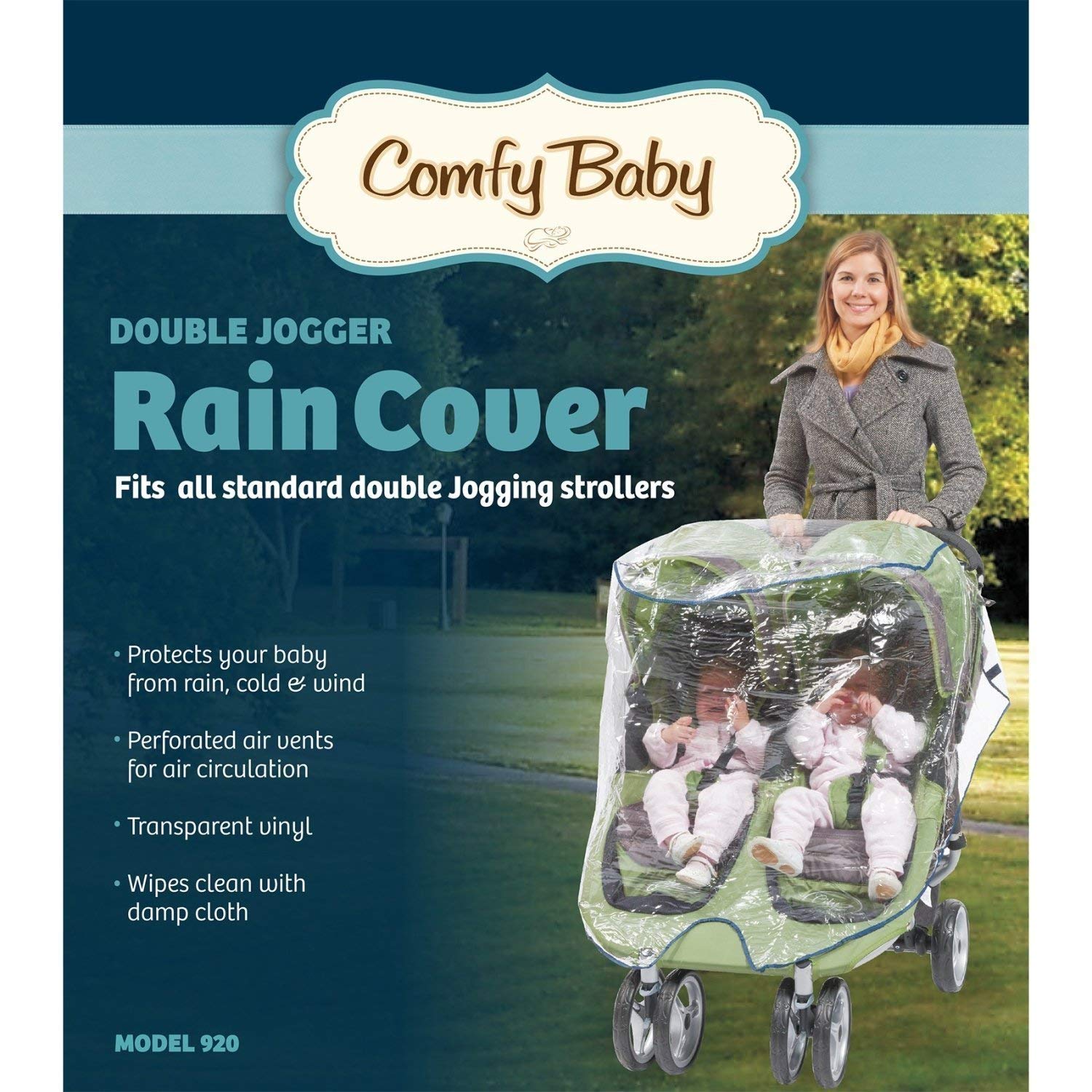 Comfy Baby Universal Double Jogging Stroller Raincover
