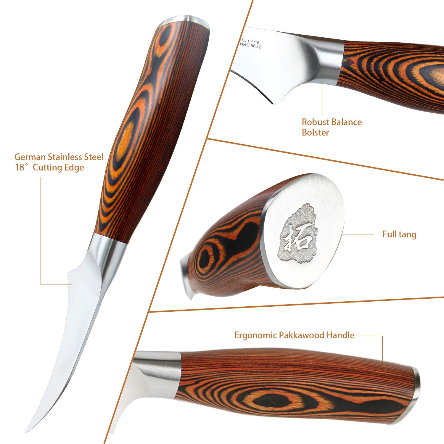TUO Cutlery Fiery Phoenix Kitchen Chef Knife… - Like New