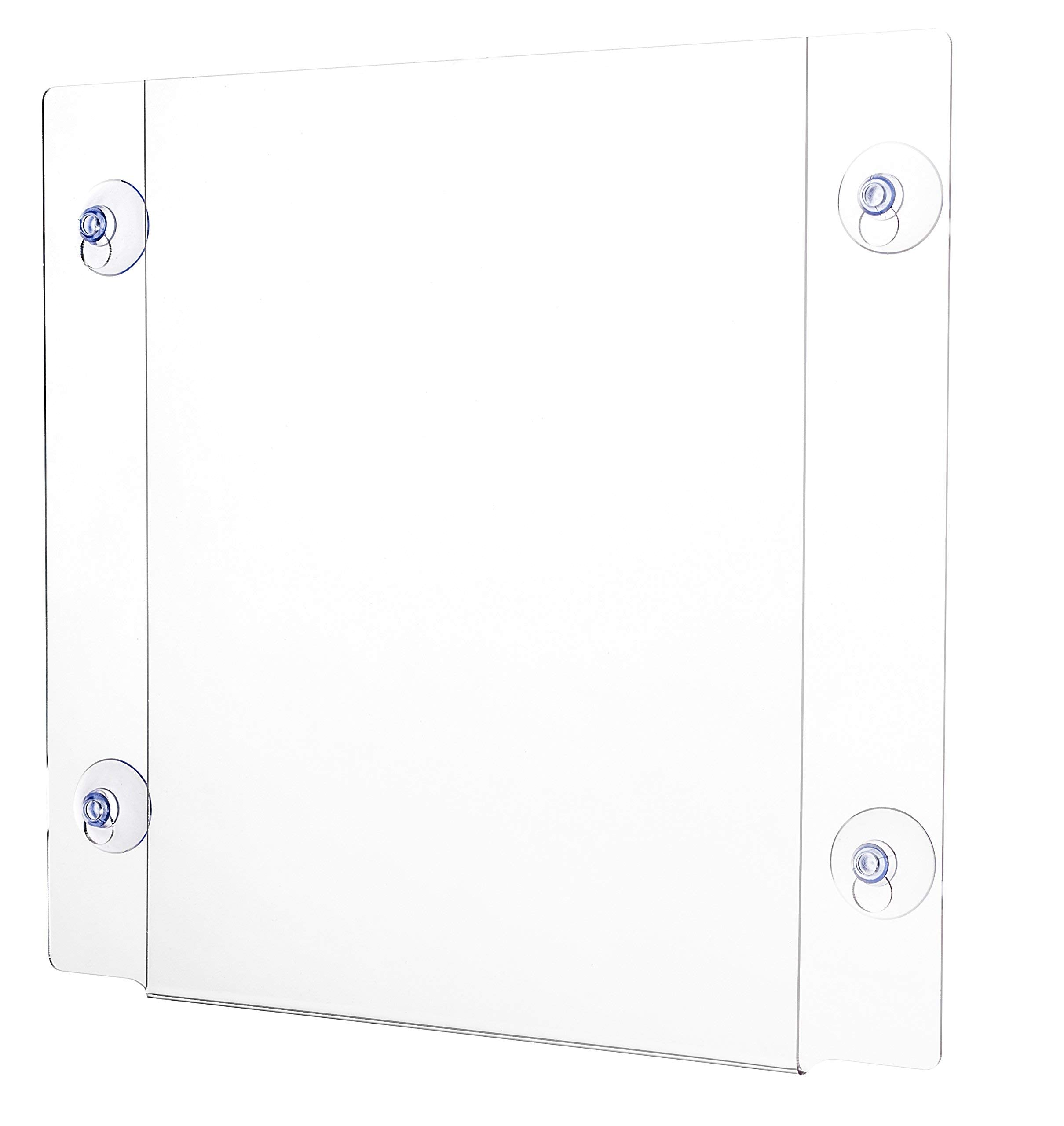 AdirOffice Acrylic Window Sign Holder with Suction Cups 2 pack - Very Good