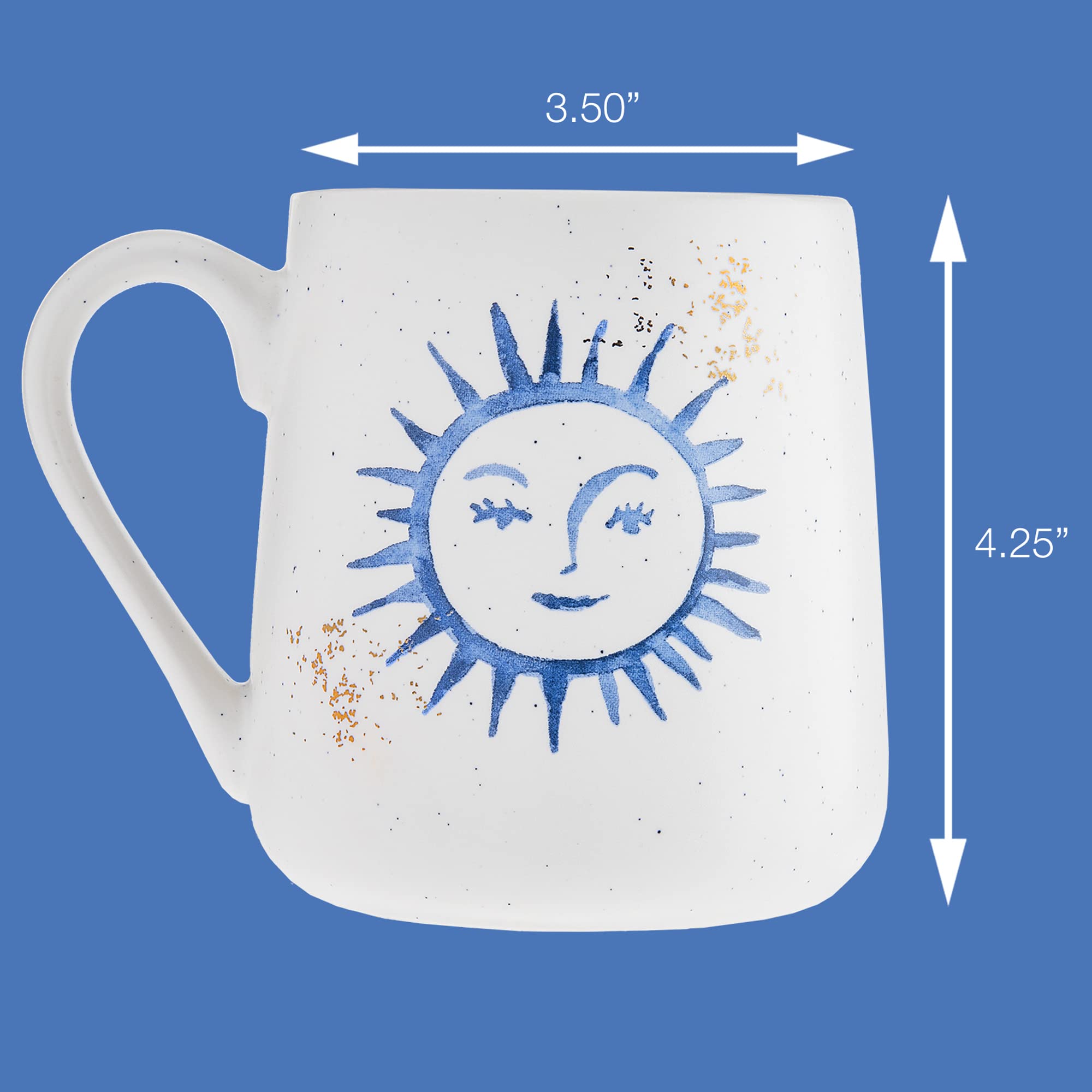 Dwell Studio Set of 2 or 4 Stoneware Coffee Mugs-Astrology Sign, Constellation, Celestial Coffee Cups, Mugs for Tea, Latte, and Hot Chocolate - Like New